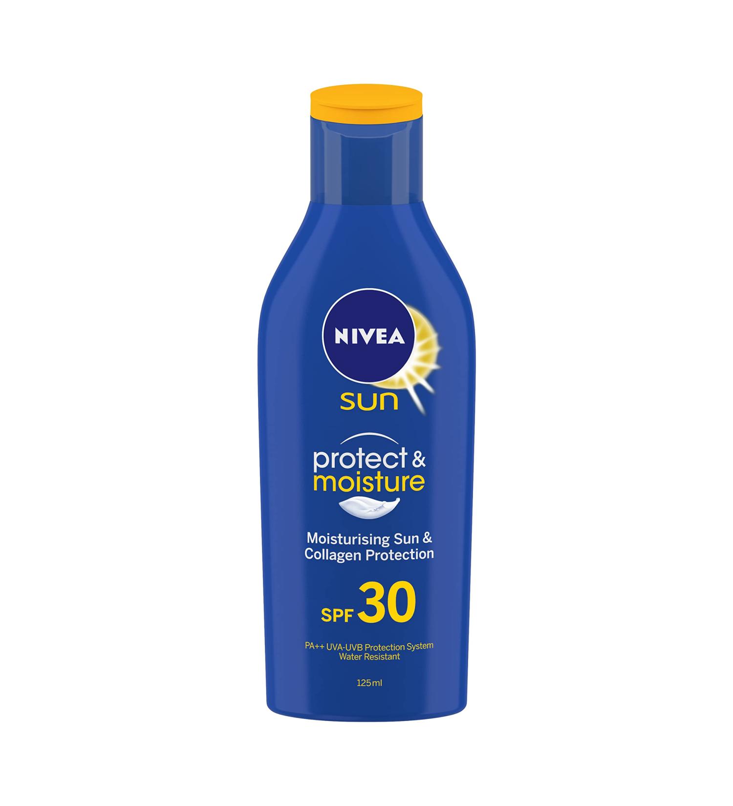 Nivea Sun Moisturising Lotion SPF 30 - 125ml | Hydrating Sunscreen for All Skin Types | Free International Shipping - Buy Online on SooperMarket.com