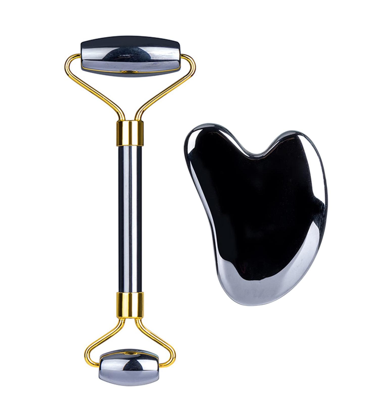 Best Face Jade Roller & Gua Sha Set | Terahertz Energy Stone Skin Care Tools for Radiant Beauty - Buy Online on SooperMarket.com