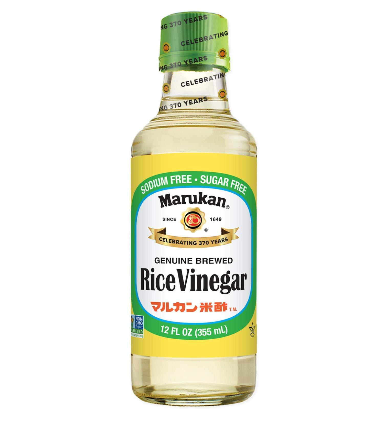 Marukan Genuine Brewed Rice Vinegar 12oz Glass Bottle - Premium Quality - Buy Online on SooperMarket.com