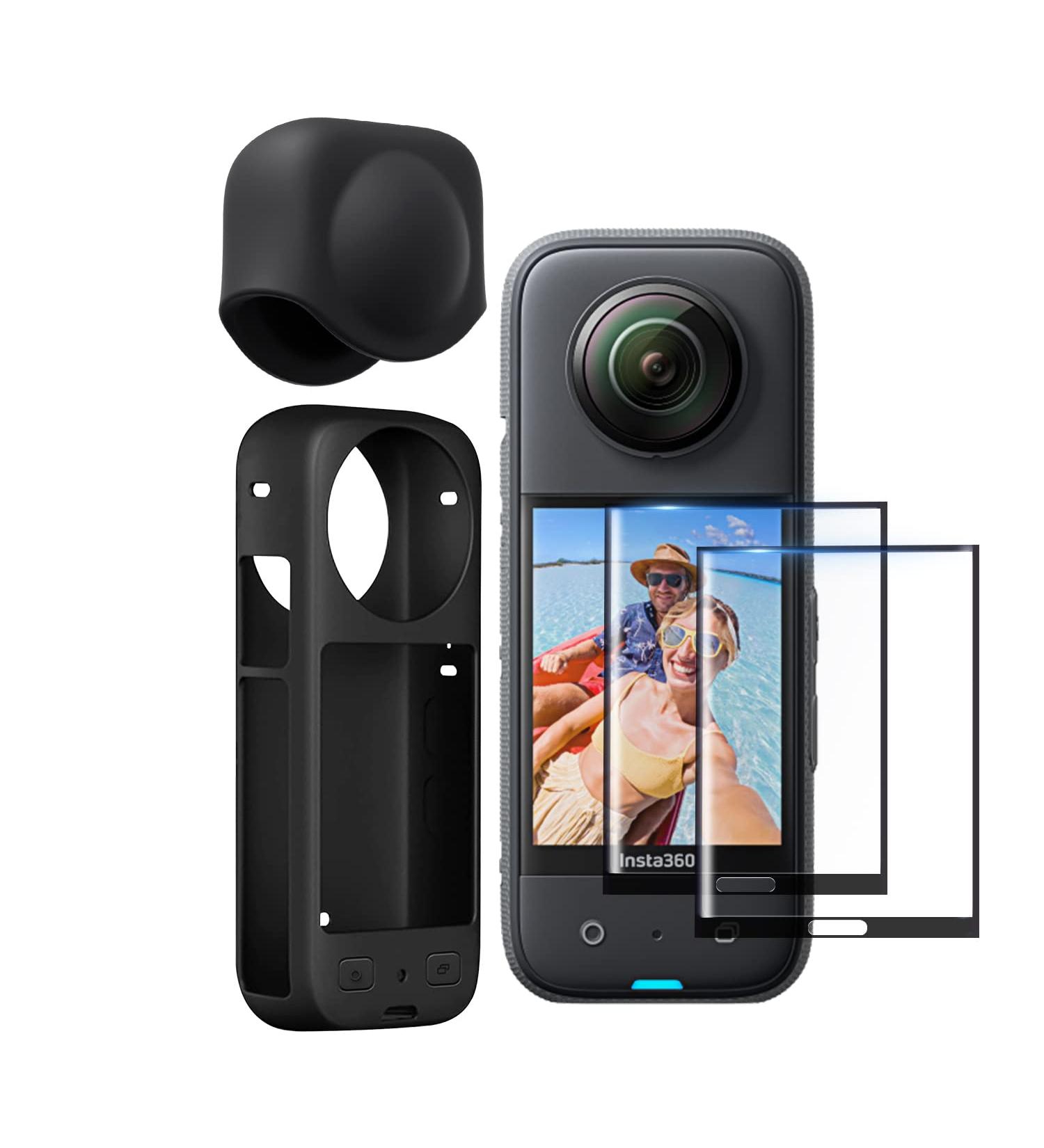Cynova Insta360 X3 Lens Cap & Glass Protector Set - Silicone Case for Insta360 X3 Accessories - Buy Online on SooperMarket.com