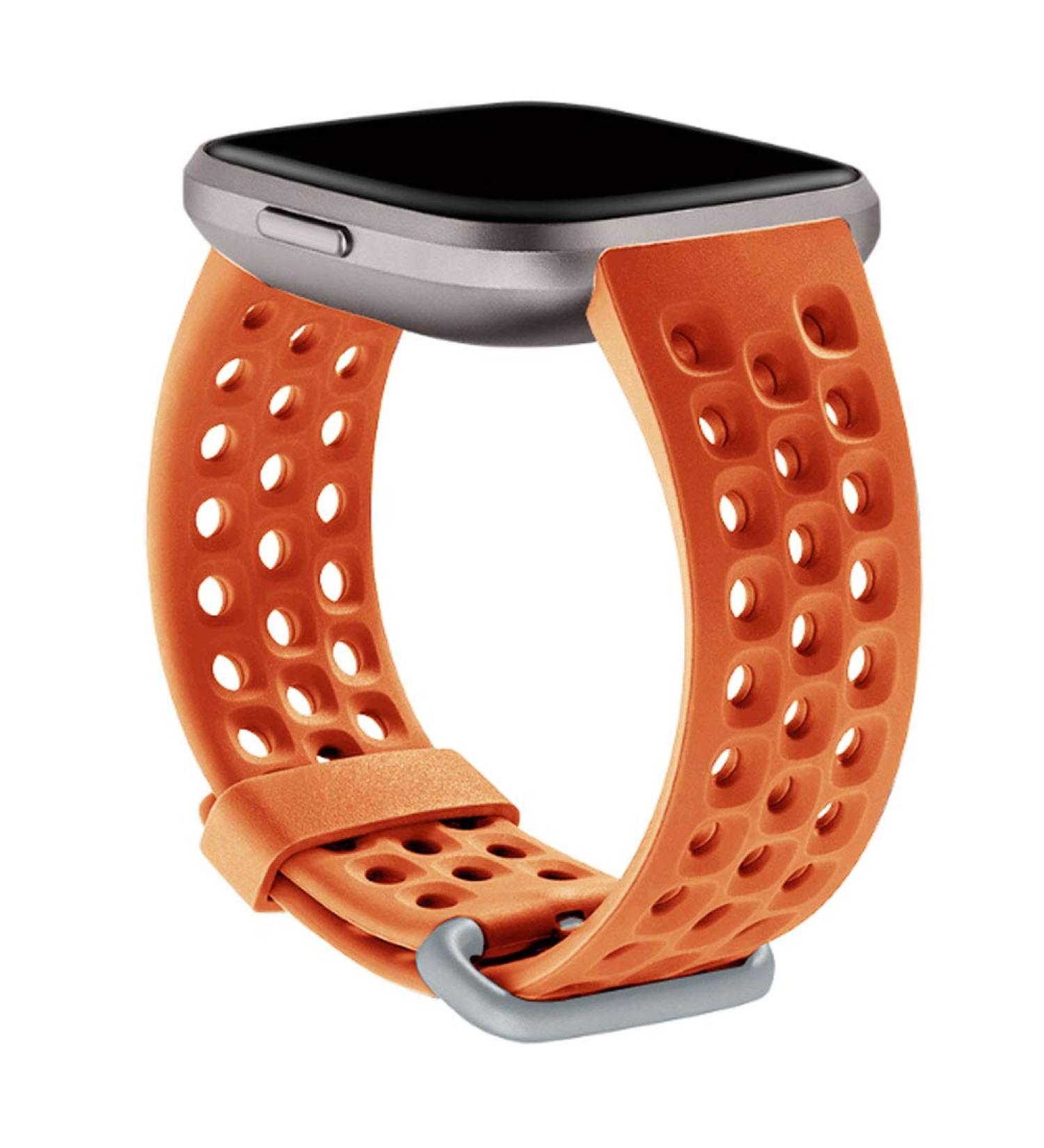 Breathable Orange Sport Bands for Fitbit Versa 2/Versa/Versa Lite - Women Men Replacement Wristbands - Buy Online on SooperMarket.com