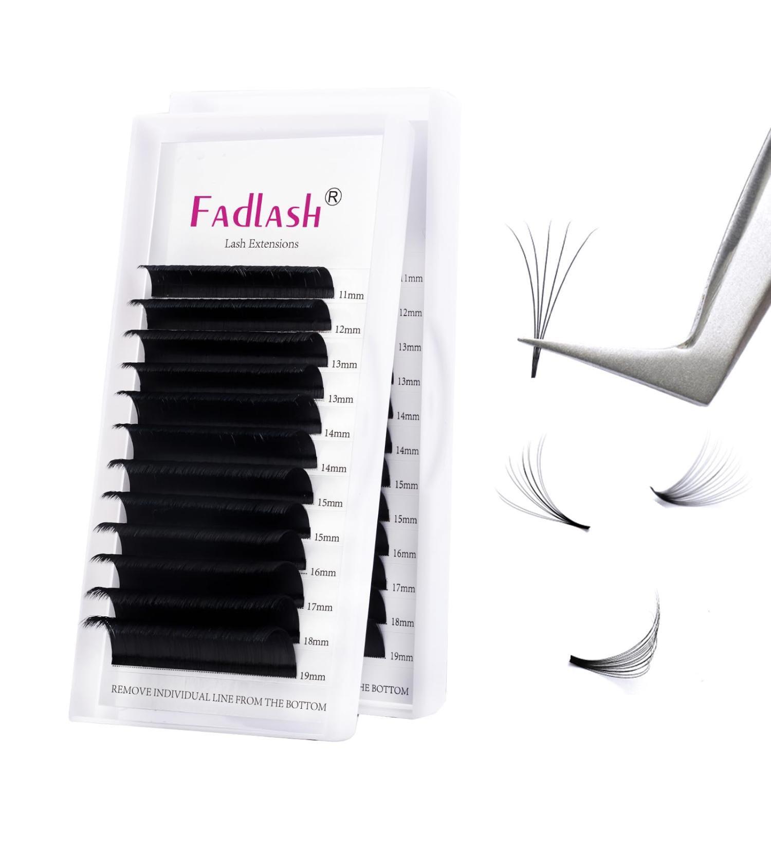 Fadlash Easy Fan Lashes DD Curl 0.07 11-19mm Mixed Length Russian Eyelashes Extensions - Buy Online on SooperMarket.com