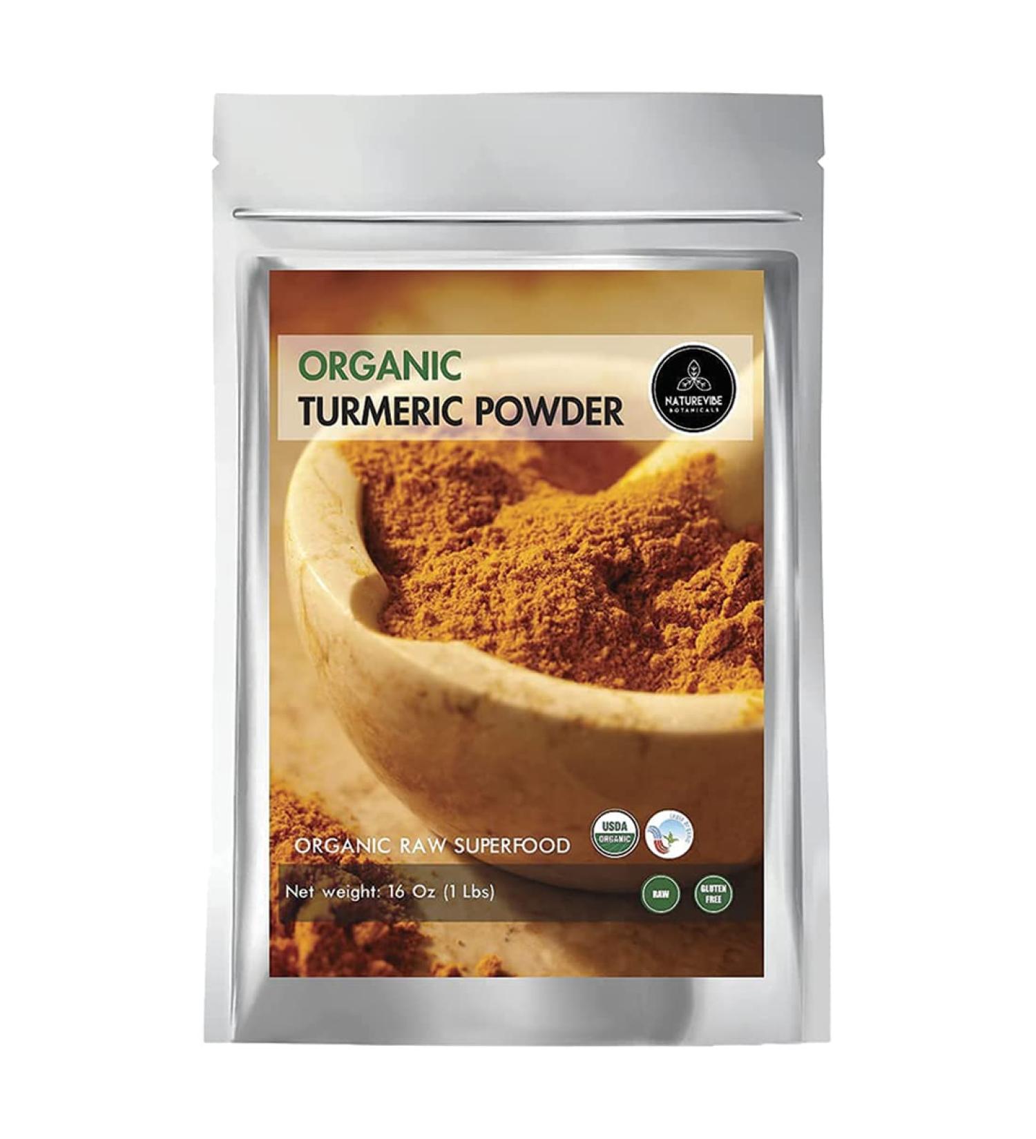 Organic Turmeric Root Powder with Curcumin (1lb) | Gluten-Free, Non-GMO, Keto Friendly | Immunity Booster Indian Seasoning - 16oz - Buy Online on SooperMarket.com