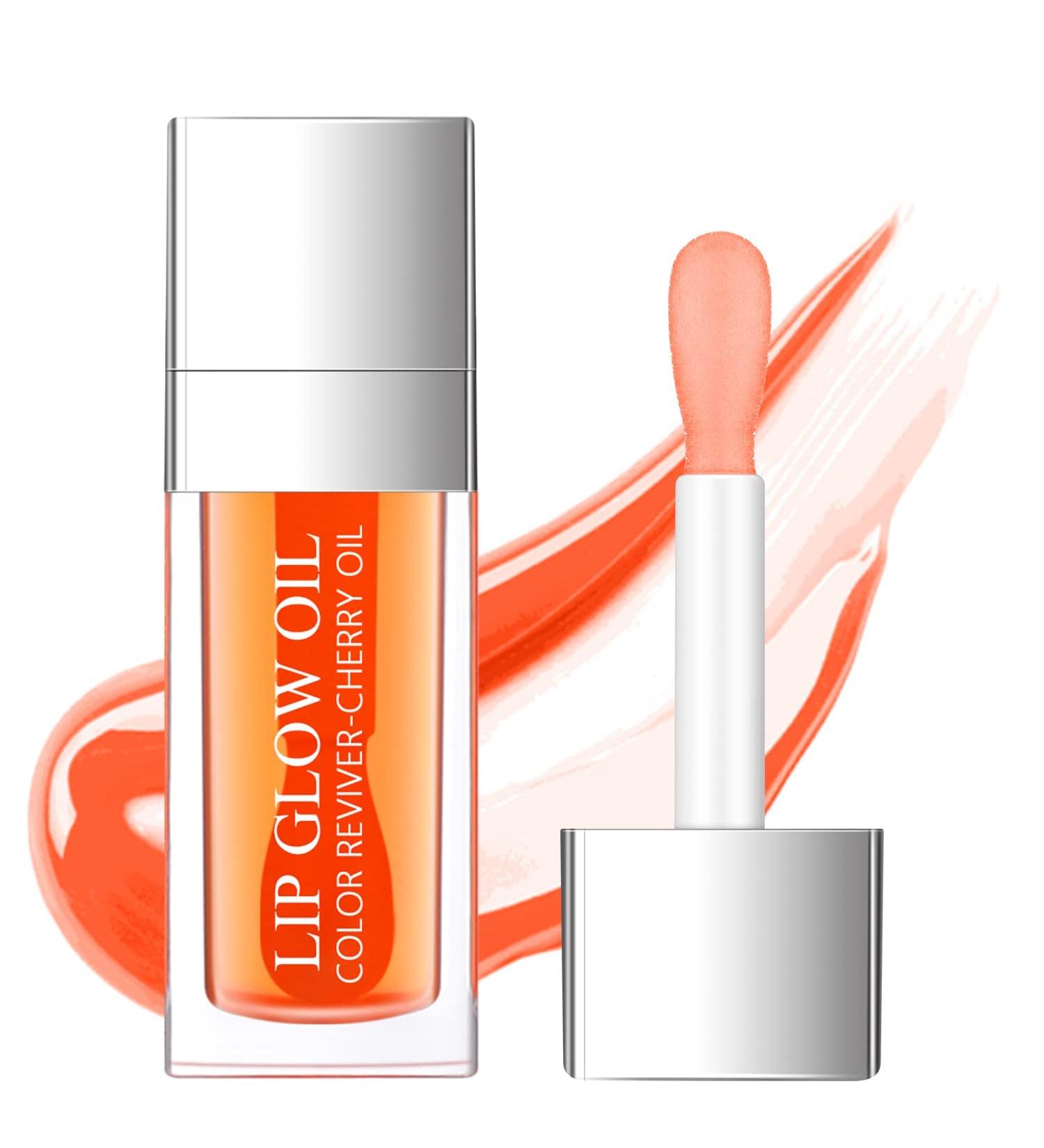 Lisara Hydrating Lip Glow Oil - Transparent Plumping Gloss for Nourishing Hydration & Long-Lasting Care - Coral Tinted Balm - Buy Online on SooperMarket.com