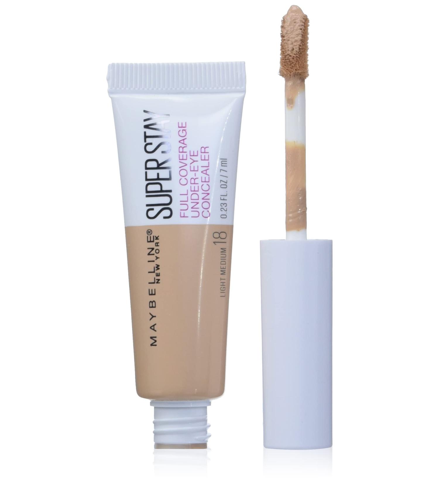Maybelline Super Stay Full Coverage Brightening Under-eye Concealer - Light/Medium 0.23 fl oz - Buy Online on SooperMarket.com