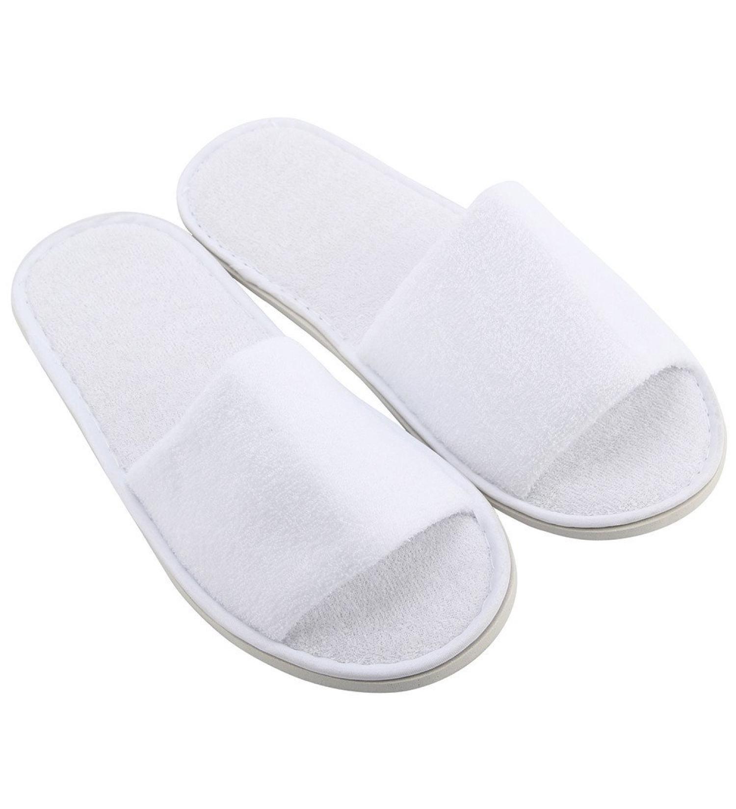 IQYU Disposable Spa Hotel Slippers | Unisex Adult Terry Slippers for Hotels | Comfortable Closed-Back Bathing Flaps - Universal Size - Buy Online on SooperMarket.com