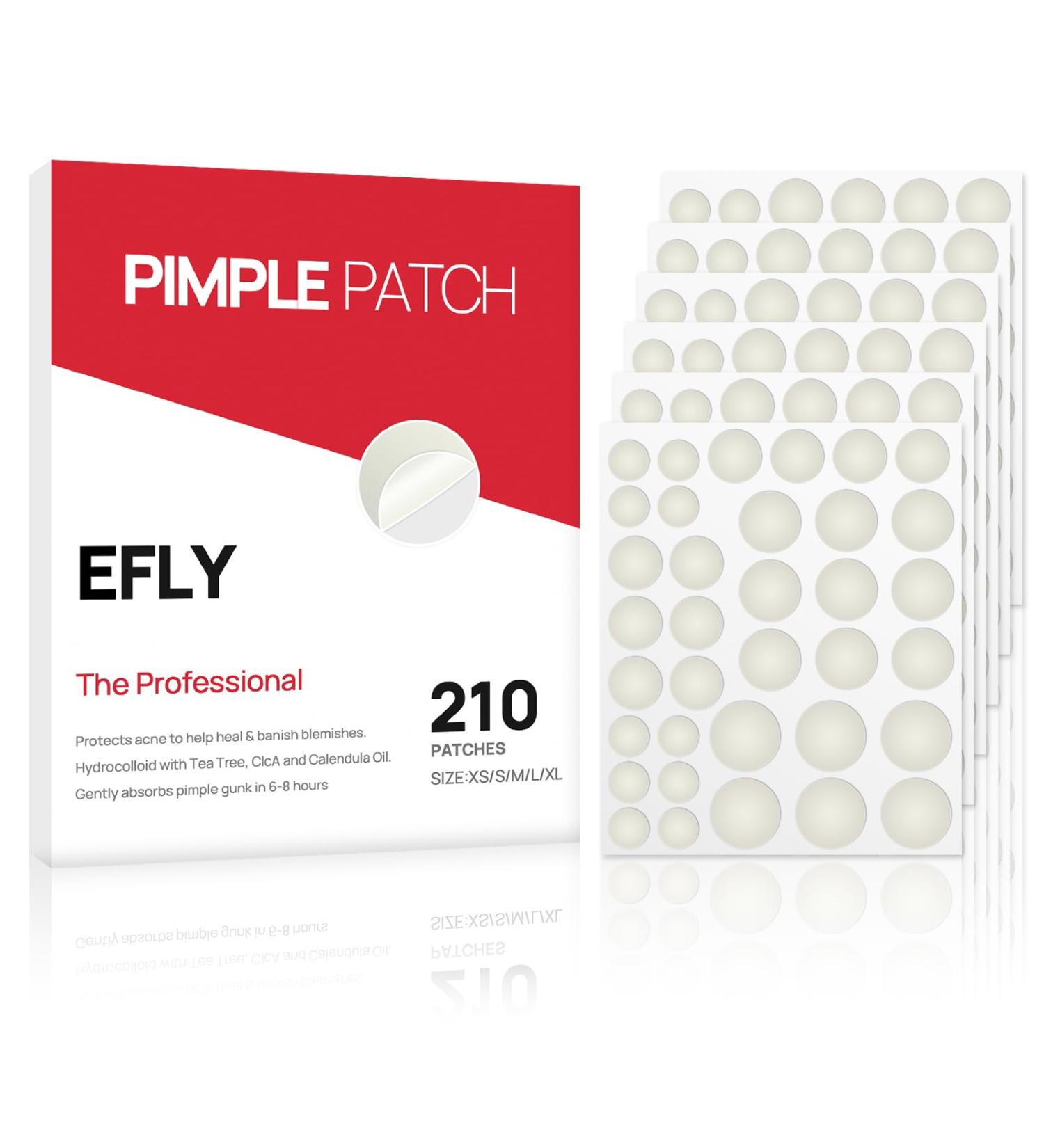 EFLY Hydrocolloid Pimple Patches with Tea Tree Oil & Salicylic Acid Invisible Acne Dots for Face 210 Patches - Buy Online on SooperMarket.com