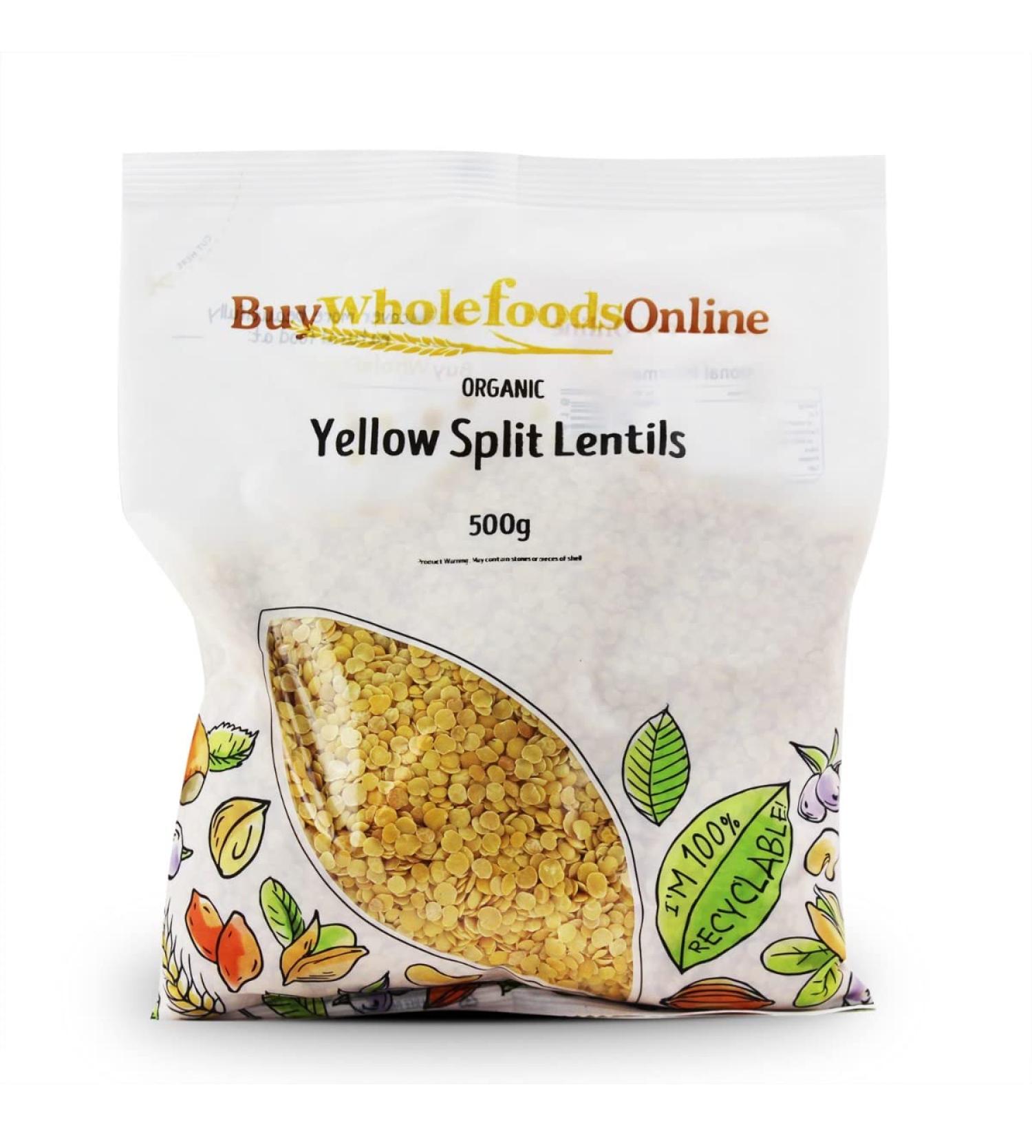Organic Yellow Split Lentils 500g (BWFO)