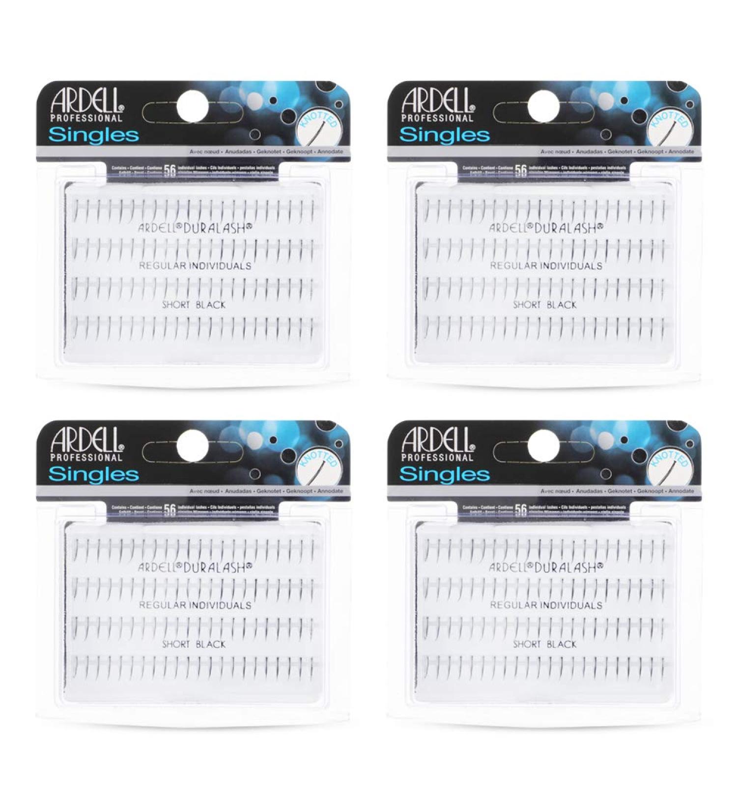 Ardell False Eyelashes Regular Short Black 4 Pack - Natural Look and Easy Application - Buy Online on SooperMarket.com