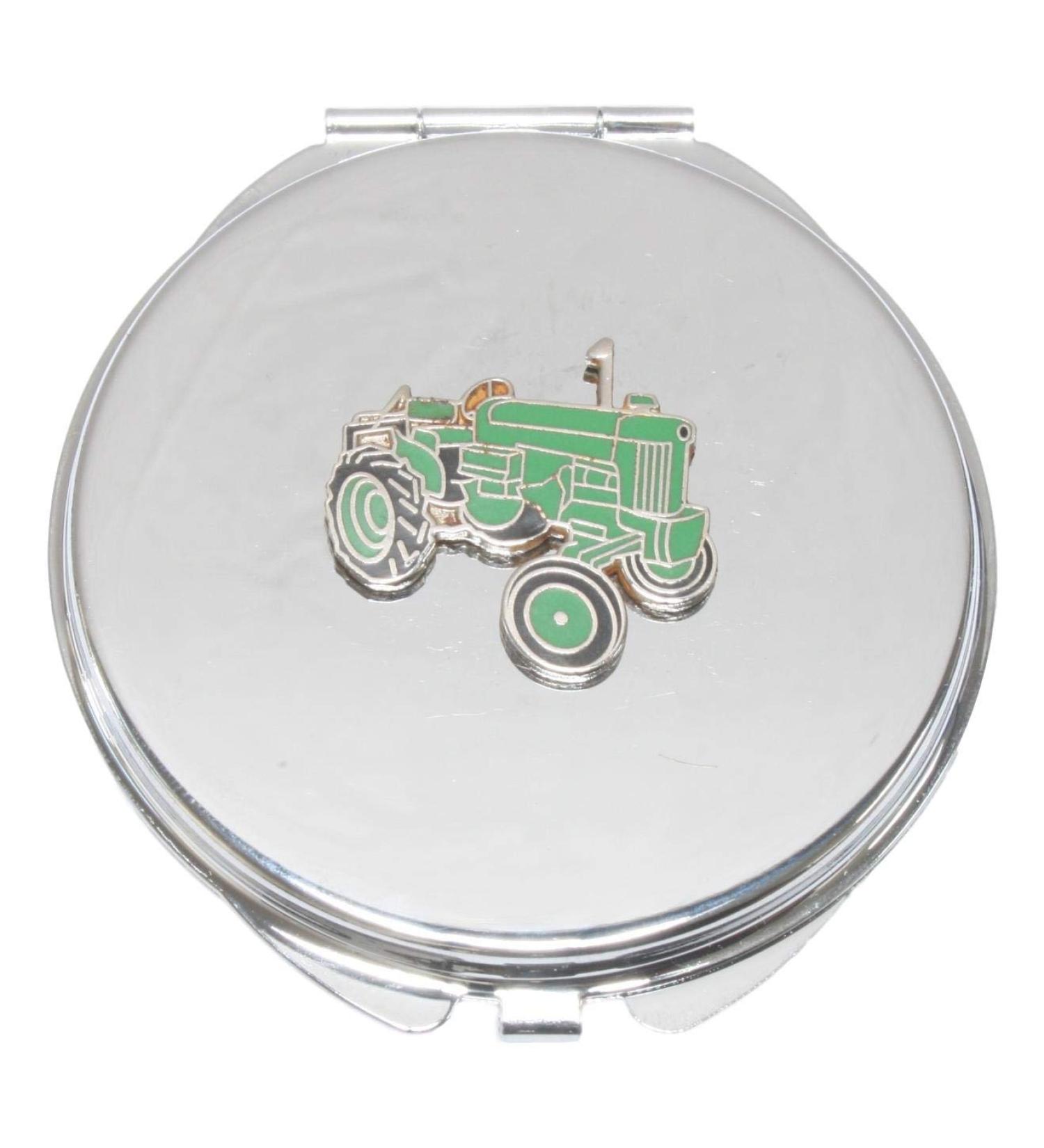 Green Tractor Enamel Compact Mirror Handbag Gift With Free Engraving 161 - Buy Online on SooperMarket.com