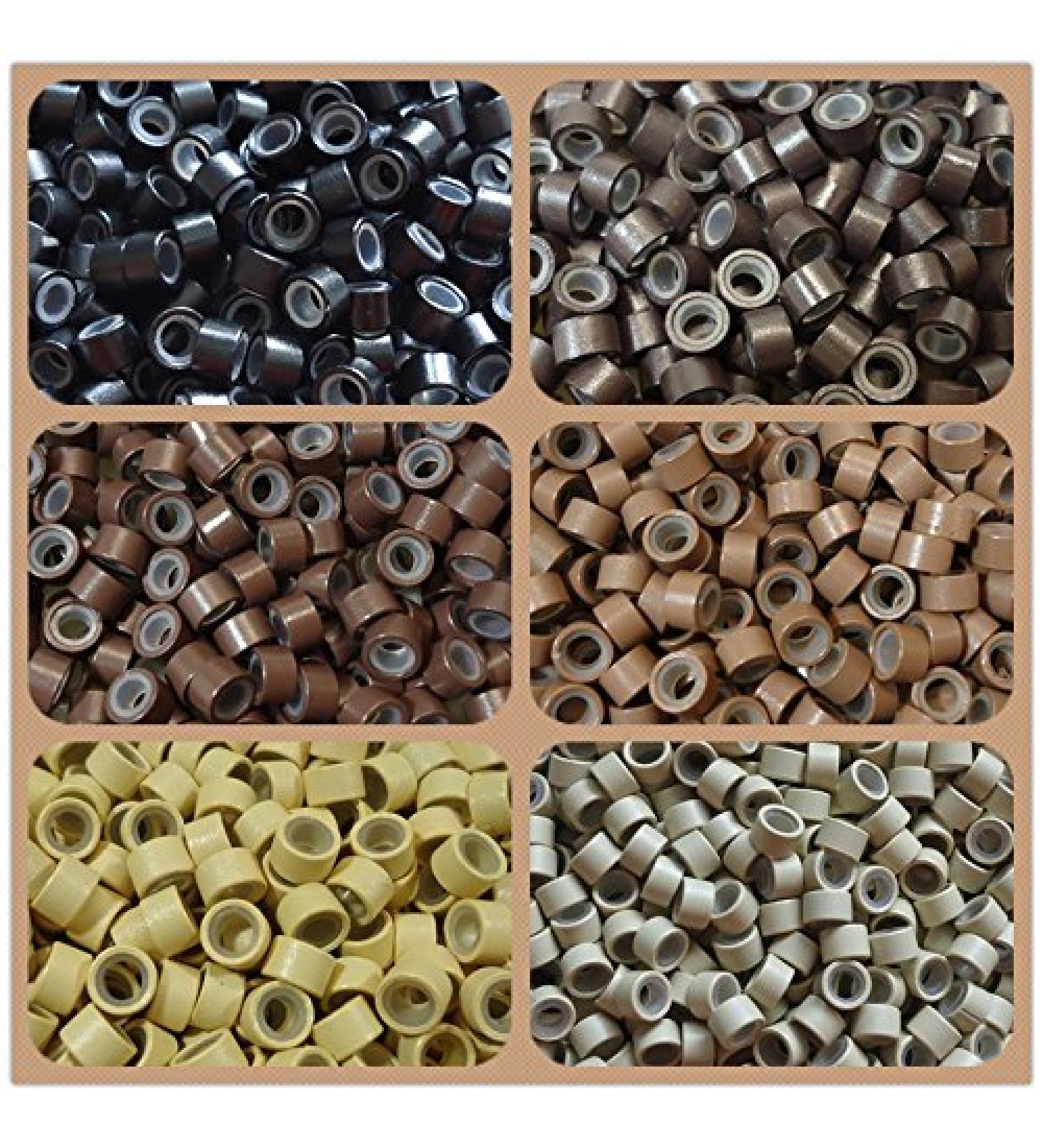 500 Micro Rings for Real Hair Extensions with Silicone Insert - Black | Premium Quality Micro Ring Extensions - Buy Online on SooperMarket.com