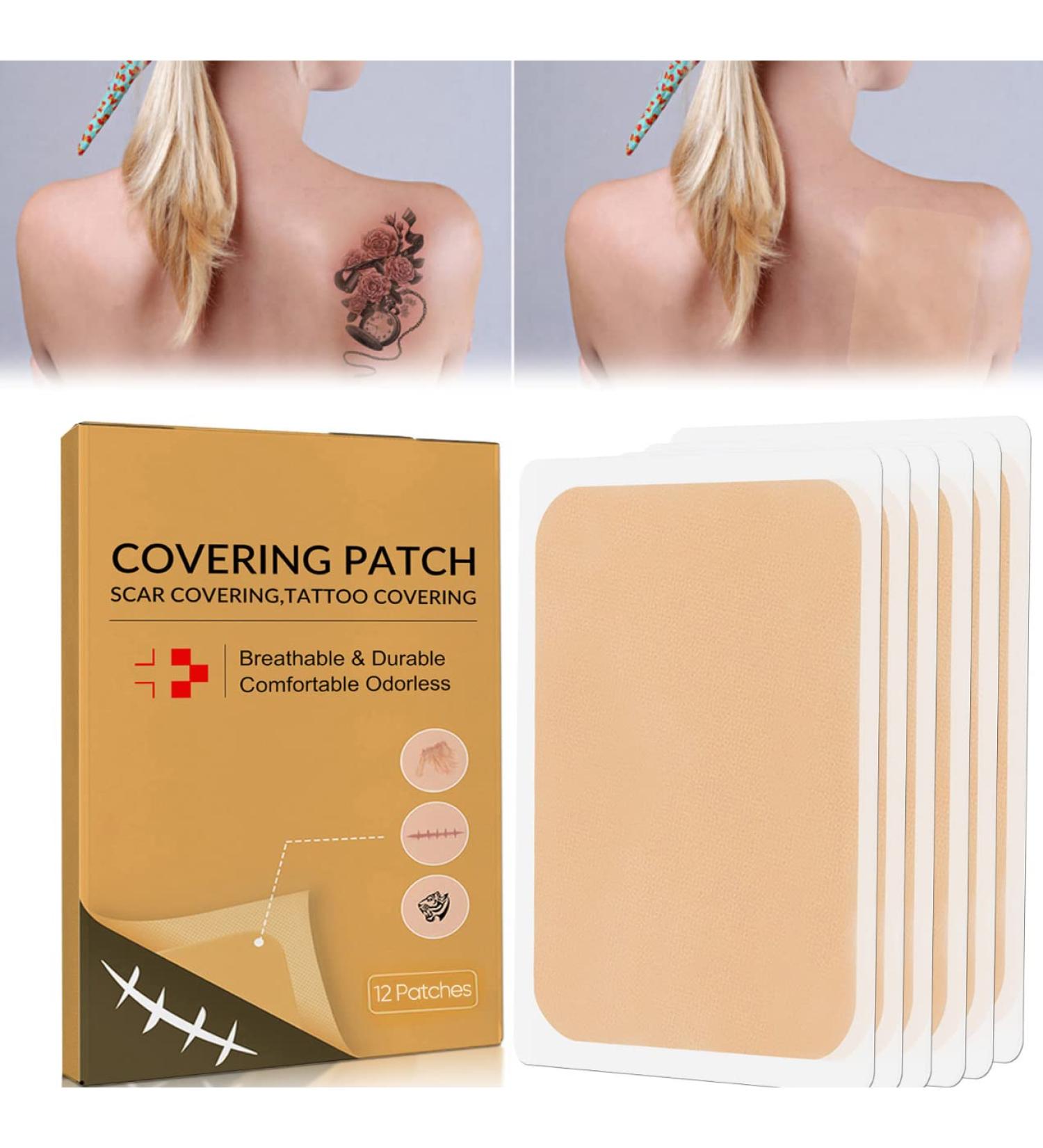 Invisible Waterproof Tattoo Cover Up Tape for Scars & Tattoos - 12Pcs - Buy Online on SooperMarket.com