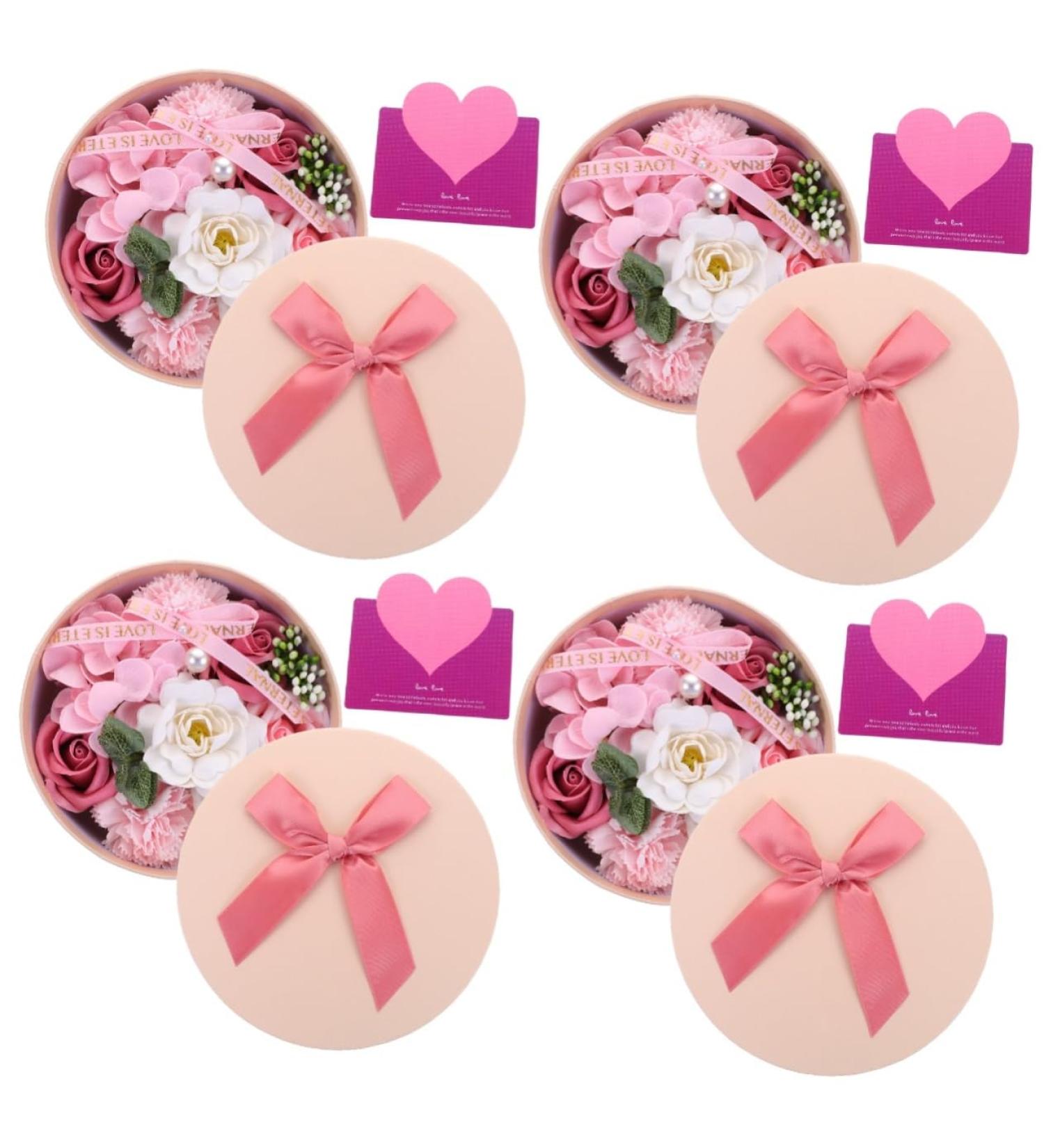 FRCOLOR 4 Boxes Preserved Flower Decoration Soap Flower Mother Fragrance 16.2X16.2X8.2CMx4pcs Pink1x4pcs - Buy Online on SooperMarket.com