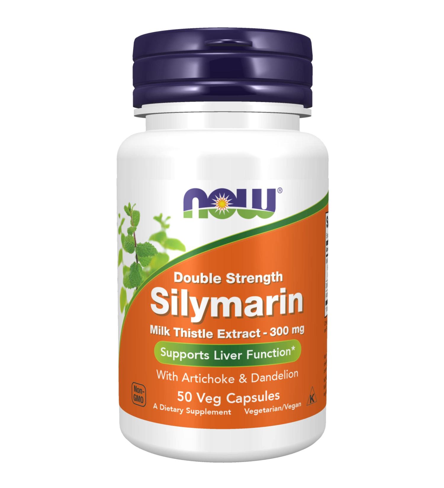 Now Foods Double Strength Silymarin 300mg - 50 Vegan Capsules for Liver Support - Buy Online on SooperMarket.com