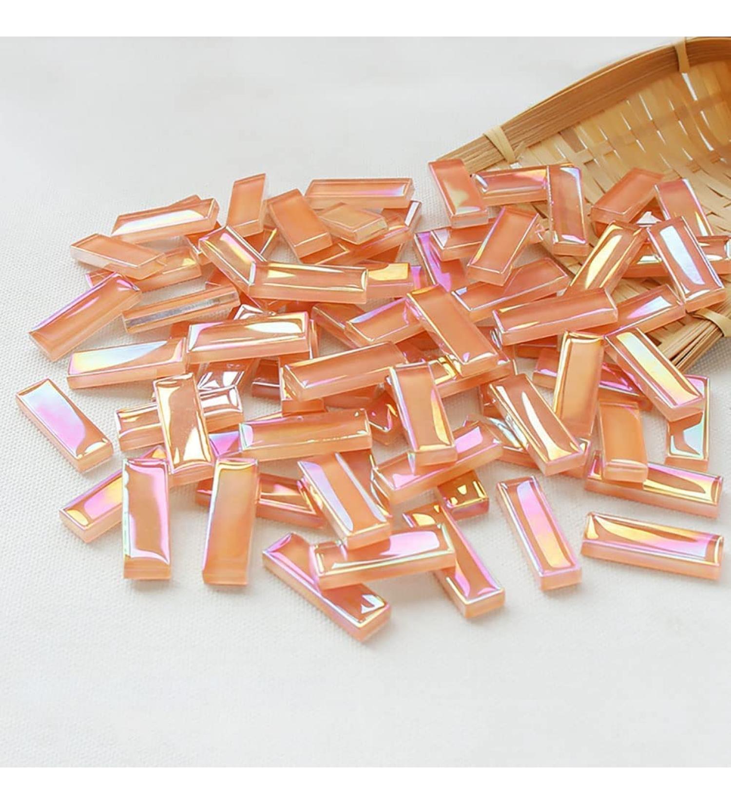 Clear Glass Mosaic Strips DIY Kit - 200g Stained Glass Pieces for Crafts - Buy Online on SooperMarket.com