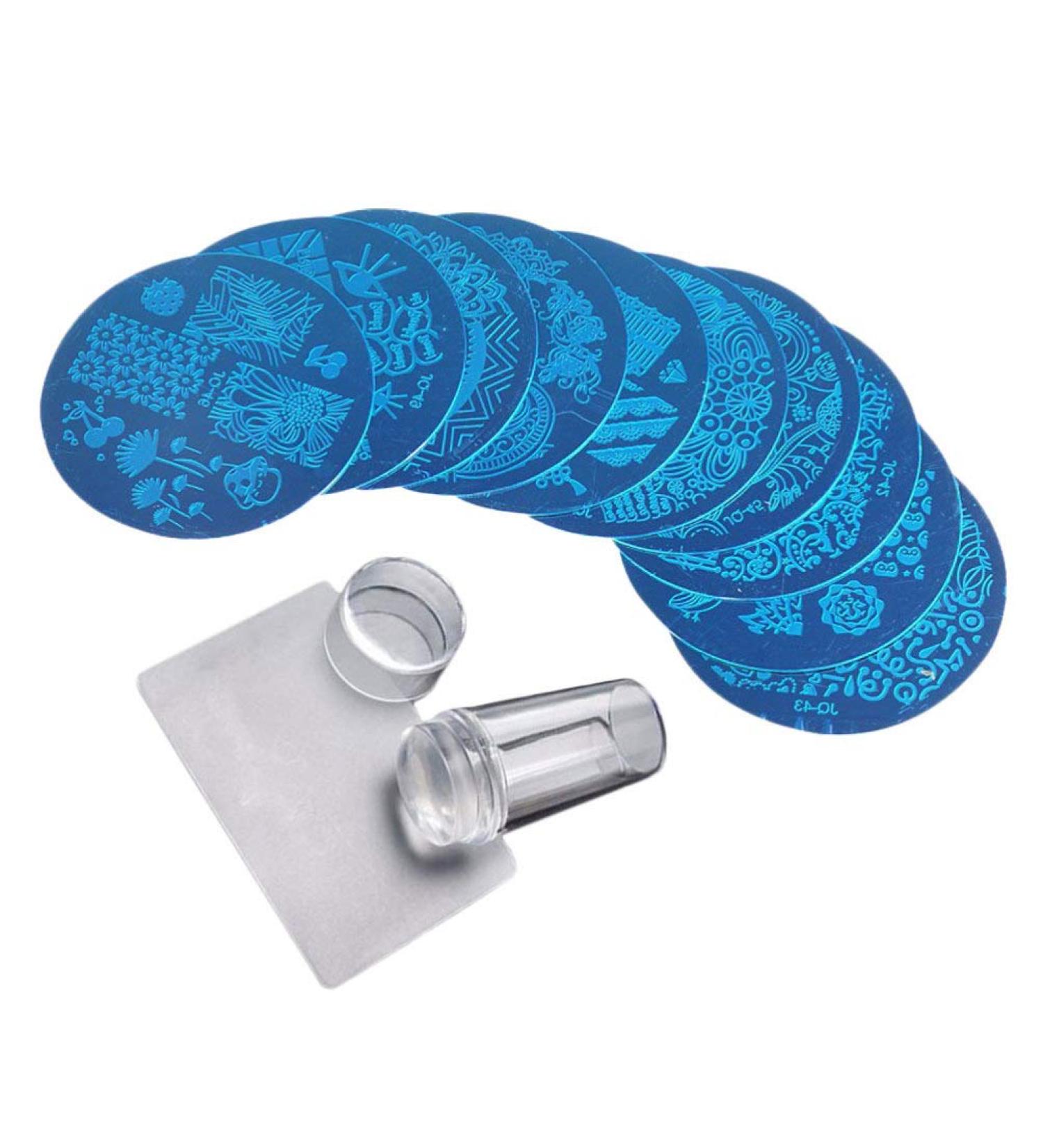 Buy Nail Art Stamping Kit - Clear Jelly Stamp Plates & Tools for Creative Nail Designs - International Shipping Available - Buy Online on SooperMarket.com