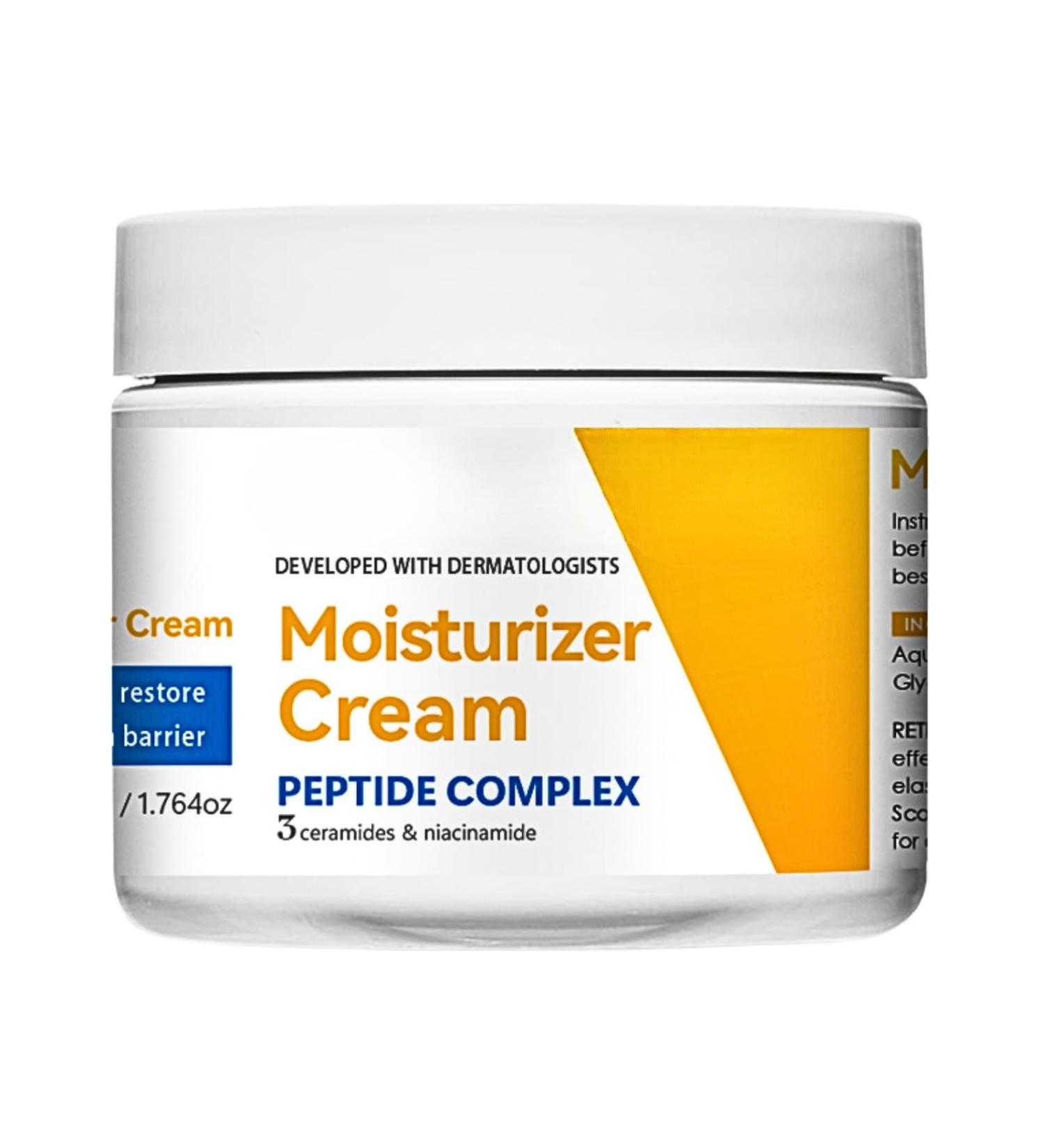 Face Moisturizer Cream Peptide Complex Face Cream Anti Wrinkle Face Cream Peptide Moisturiser Face Women Brightening Face Cream Peptides Cream for Fade Fine Lines Hydrating Firming Elasticity - Buy Online on SooperMarket.com