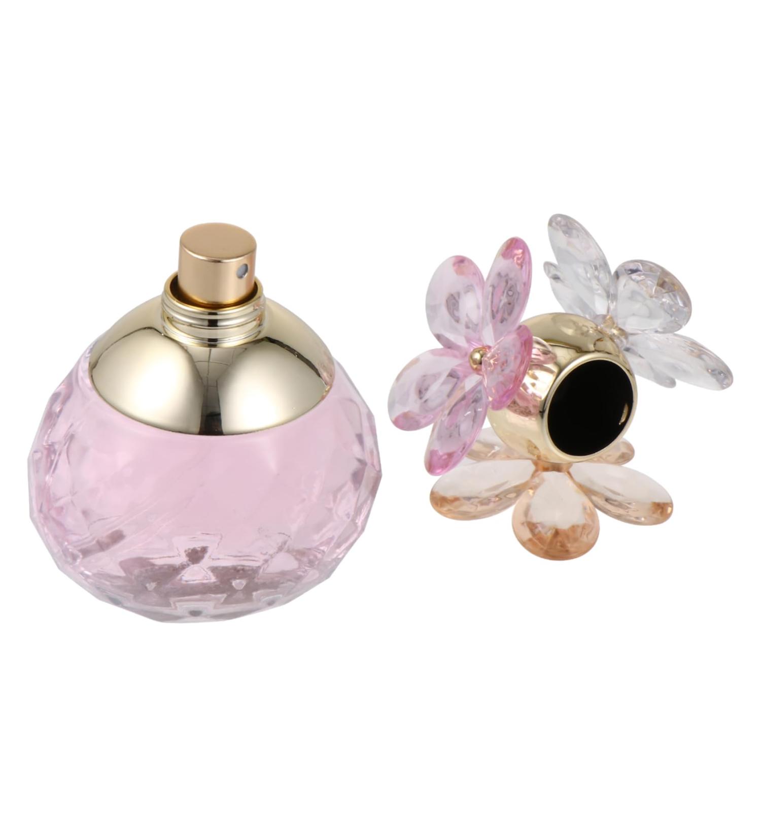 Gogogmee 1 Perfume Talco Perfumado Para Mujer Fragrance Pump Bottle Aroma Sprayer Container Vintage Aroma Container Car Scents for Women Refillable Essential Oil Sprayer Glass 9.00X6.00X6.00CM Pink - Buy Online on SooperMarket.com