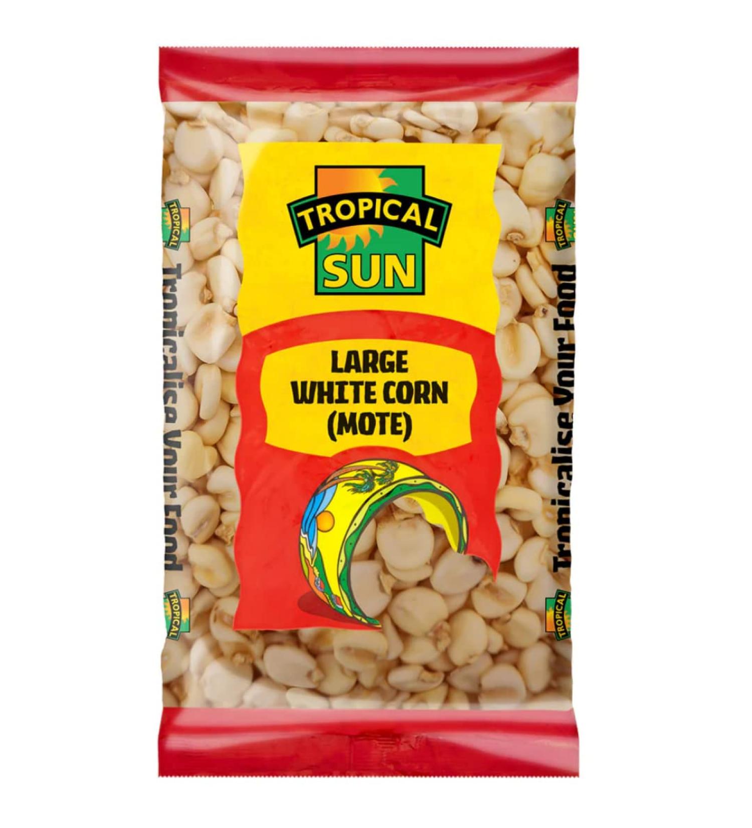 2 x Tropical Sun Large White Corn (Mote) 10 x 500g