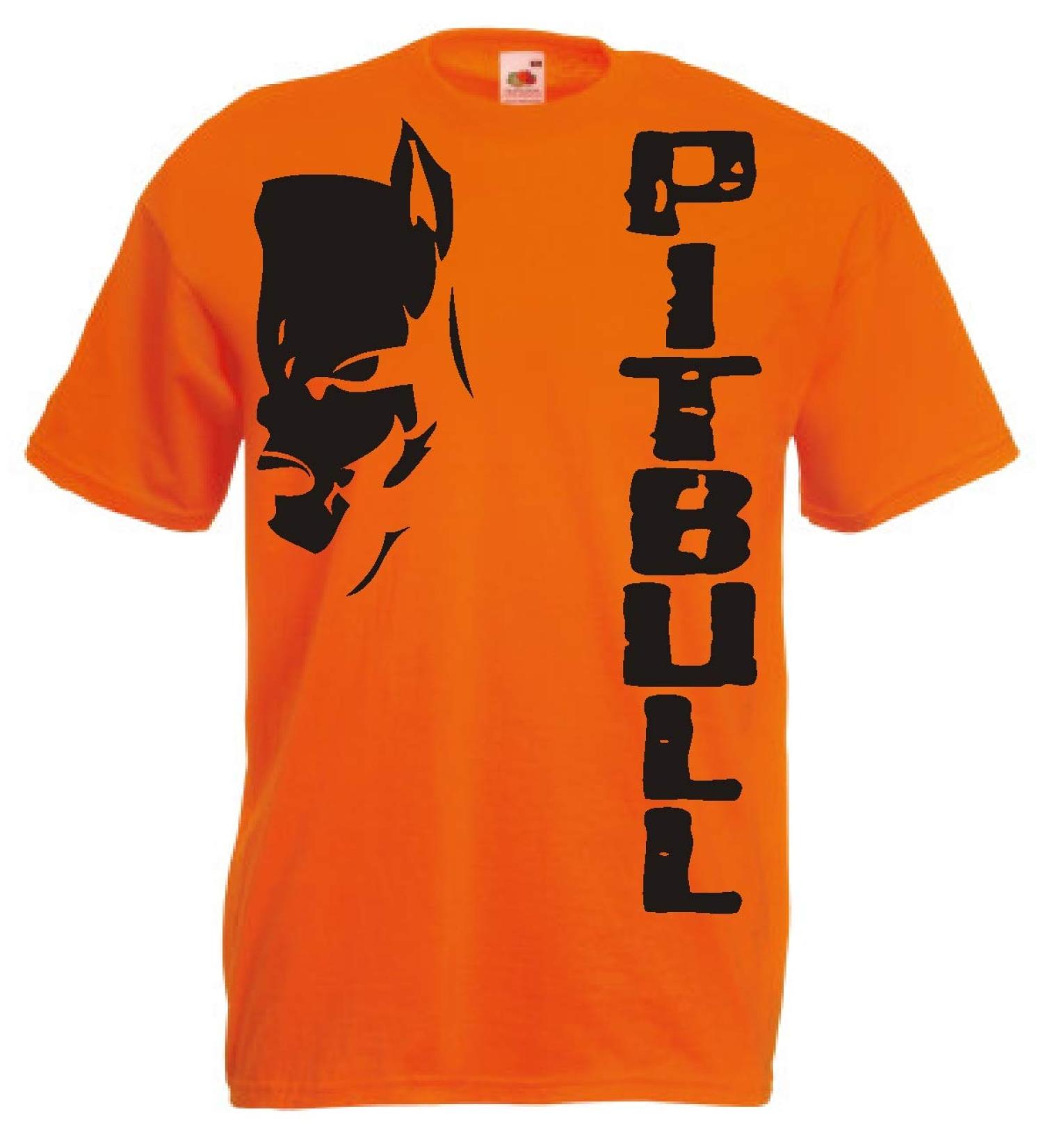 Generico t-Shirt Pitbull Fight Dog Kickboxing Boxing Gift Idea 12 Colors also for Children XXL Orange