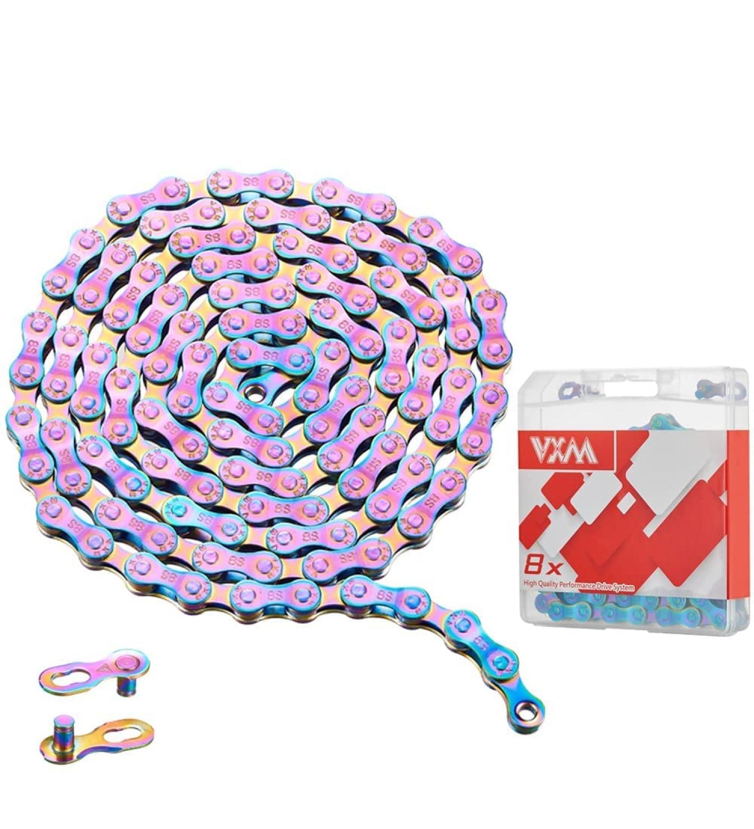 6/7/8 Speed Rainbow Bike Chain | 116 Links Lightweight Bicycle Chain for MTN BTX MTB Road Bike - Buy Online on SooperMarket.com