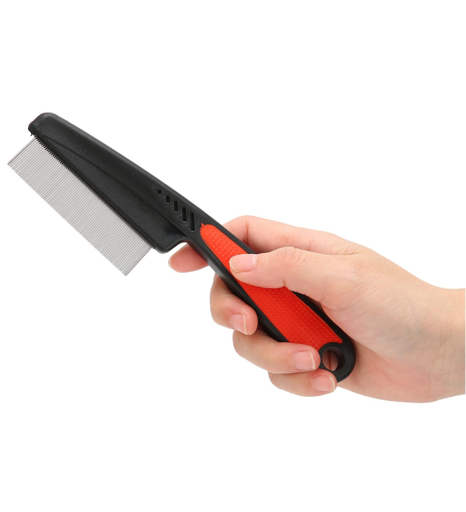 Stainless Steel Fine Tooth Lice Comb - Professional Nit Removal for Kids, Adults, Pets - Long/Short Hair - Buy Online on SooperMarket.com