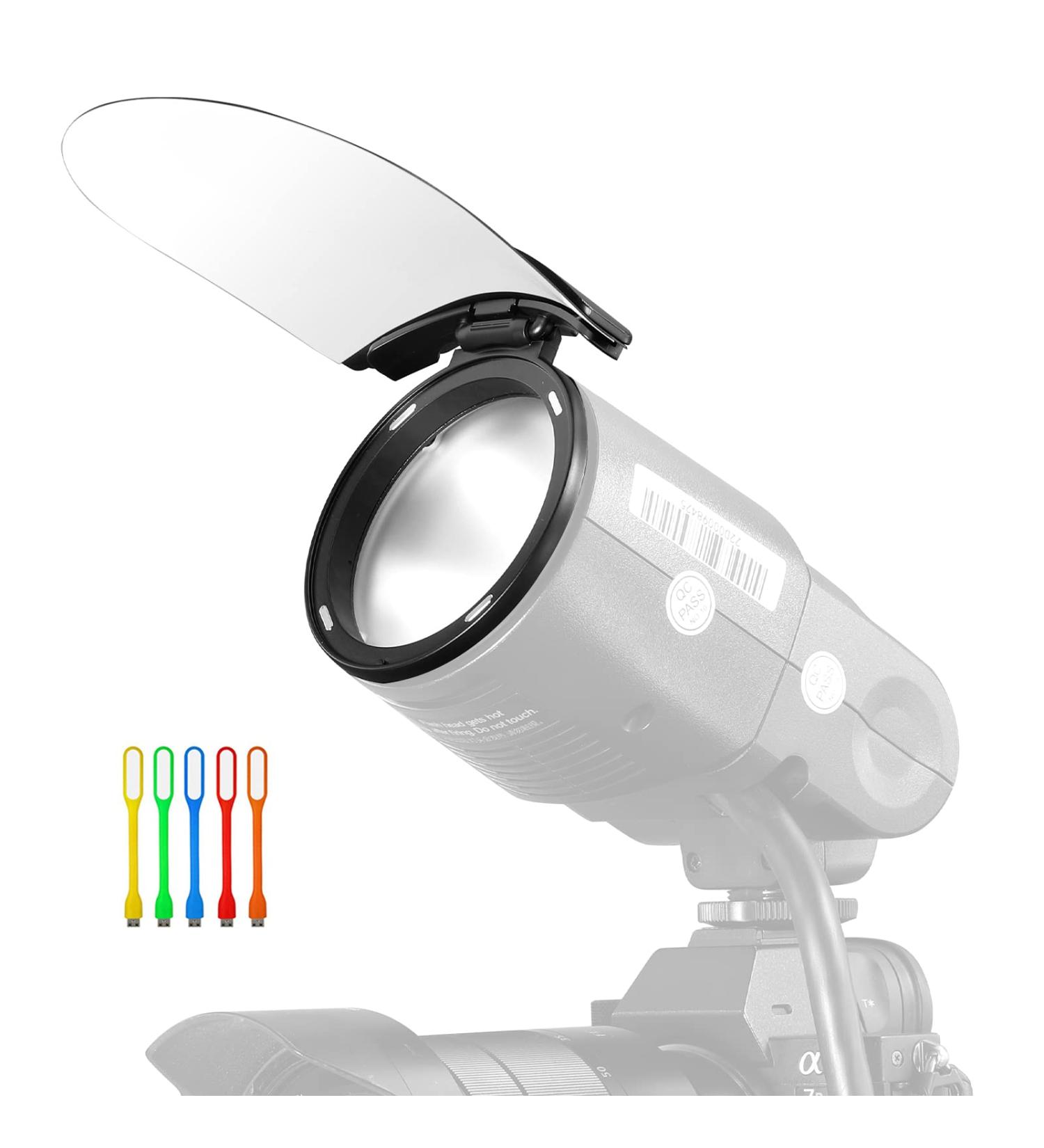 Godox AK-R12 Bounce Card for Godox V1 Flash Series - Compatible with V1-S, V1-C, V-1N - For Use with Godox H200R Round Flash Head, AD200 Pro, AD200 - Buy Online on SooperMarket.com