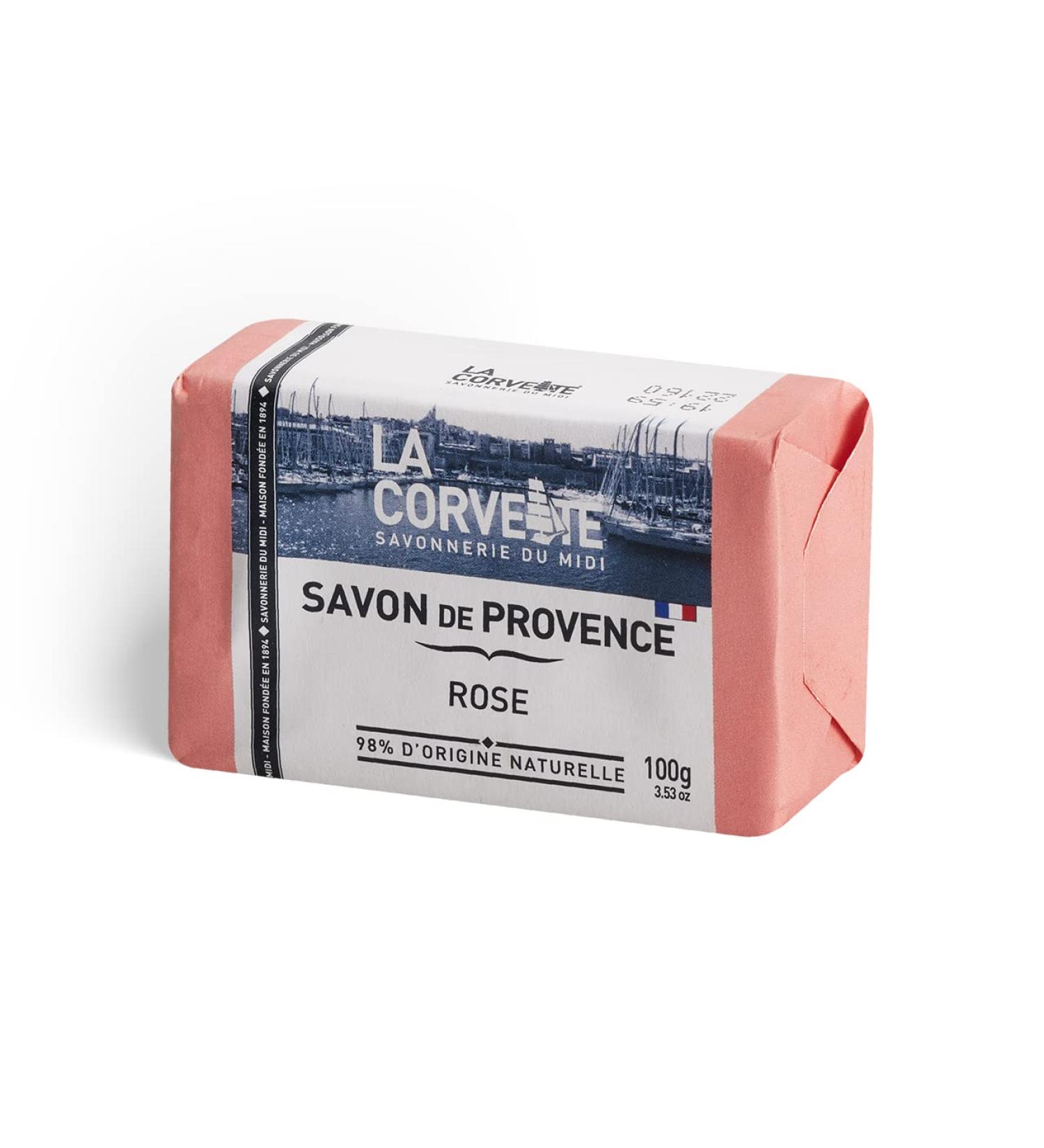 La Corvette Rose Soap of Provence - 100g | Natural French Soap for Luxurious Skin Care - Buy Online & Ship Internationally - Buy Online on SooperMarket.com