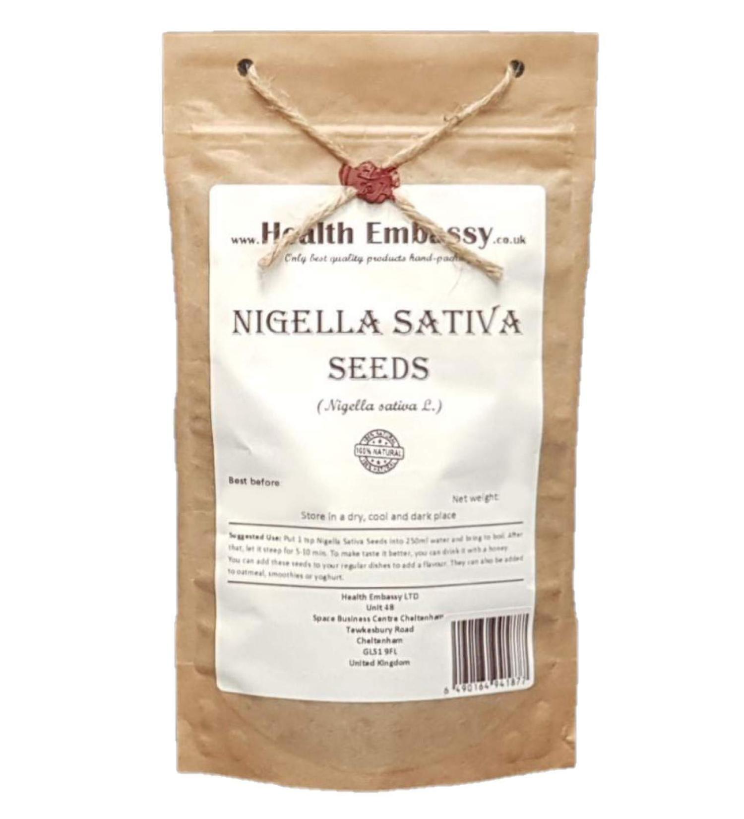 Health Embassy Nigella Sativa Seeds - Black Seed Cumin 100g | Pure and Natural | Pack of 1 - Buy Online on SooperMarket.com