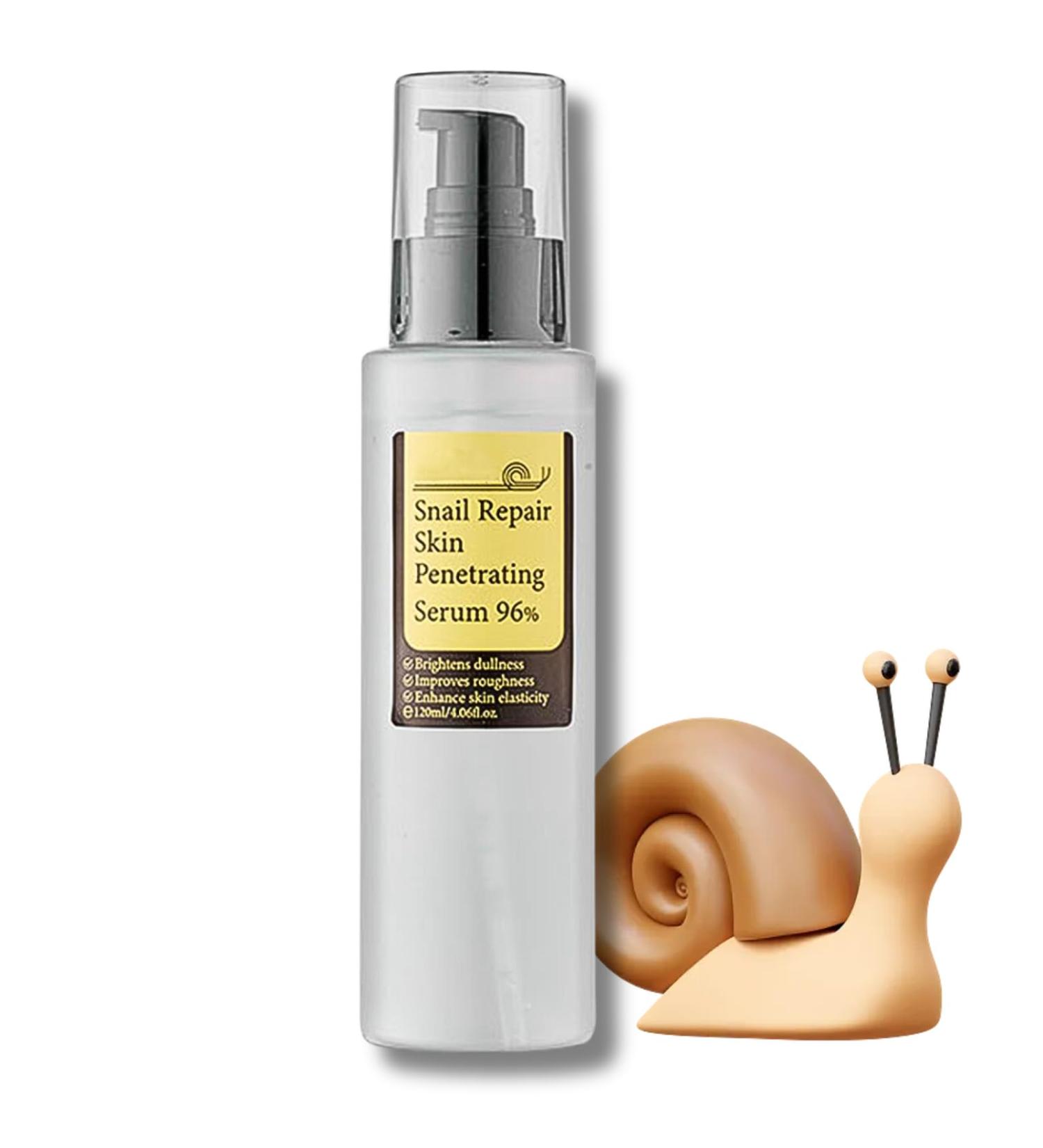 Snail Repair Essence Snail Mucin 96% Power Repairing Essence Face Moisturiser Hydrating Serum Face Serum for Women & Men Snail Secretion Filtrate Brightening Serum Lighten - Buy Online on SooperMarket.com