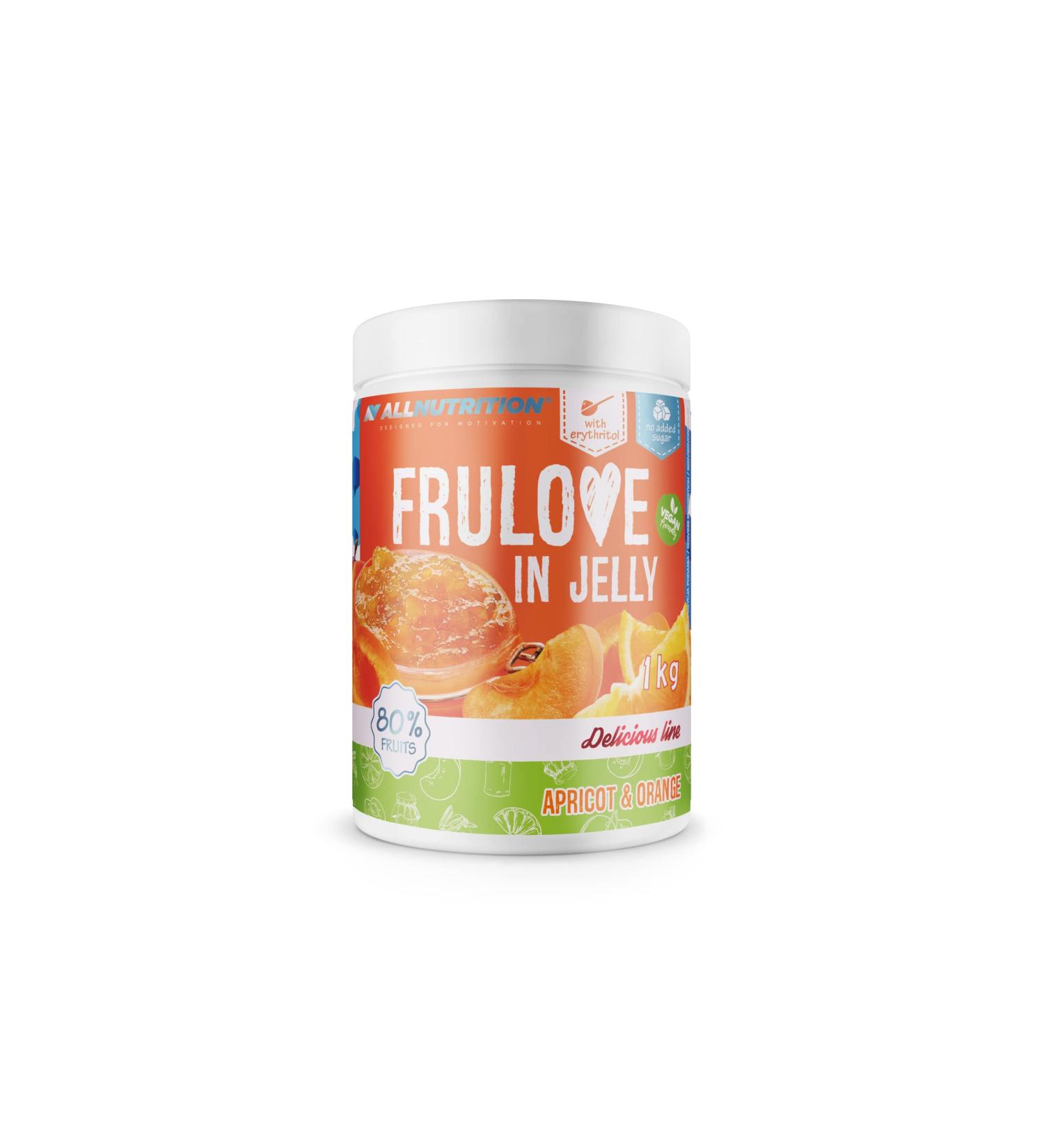 ALLNUTRITION Sugar Free Jam - Frulove Apricot & Orange Jelly - Low Carb & Calorie Spread - Vegan 1000g - Buy Online on SooperMarket.com