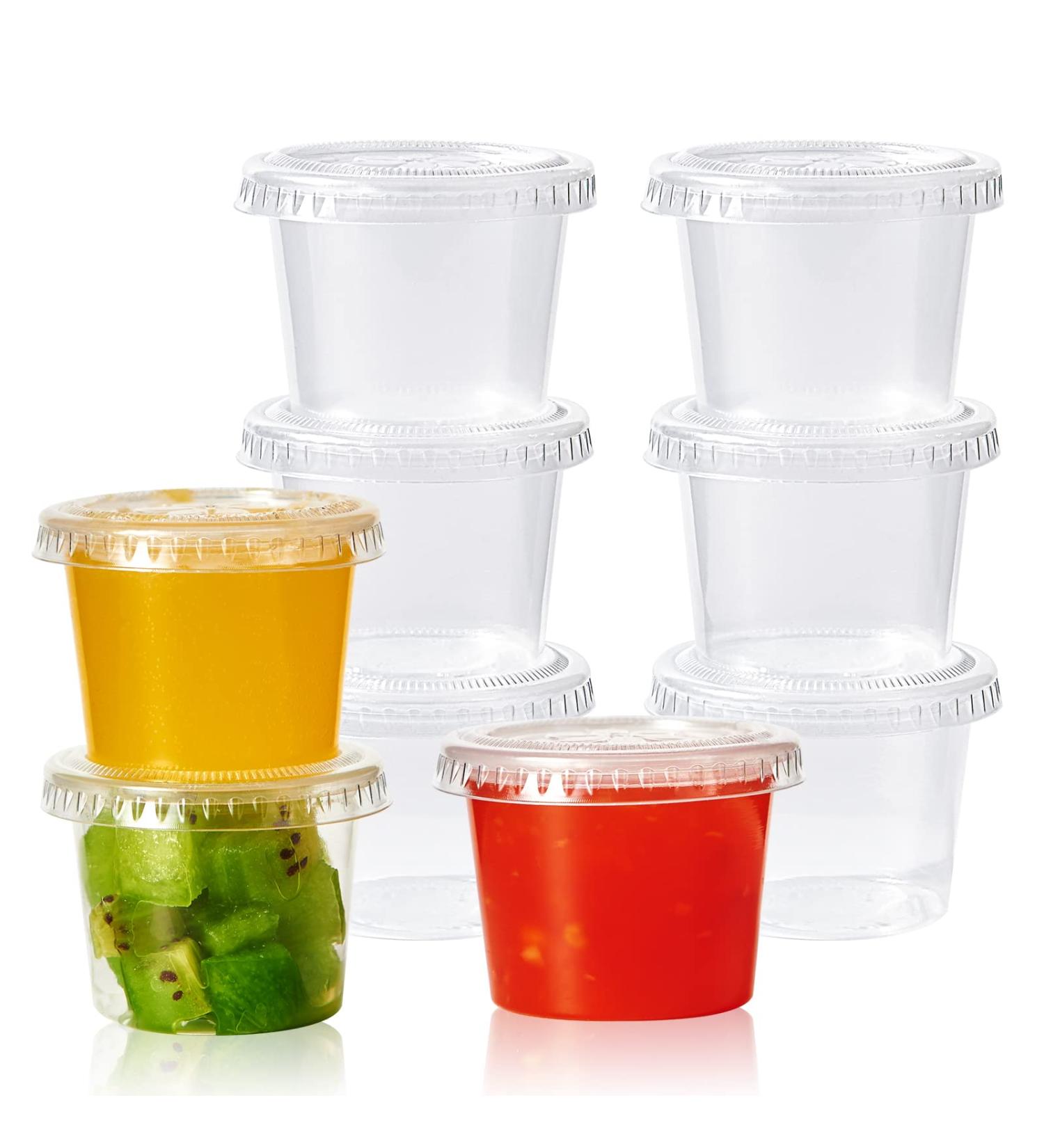 Turbo Bee 1oz Portion Cups with Lids - 200 Sets | Jello Shot & Sauce Containers - Buy Online on SooperMarket.com
