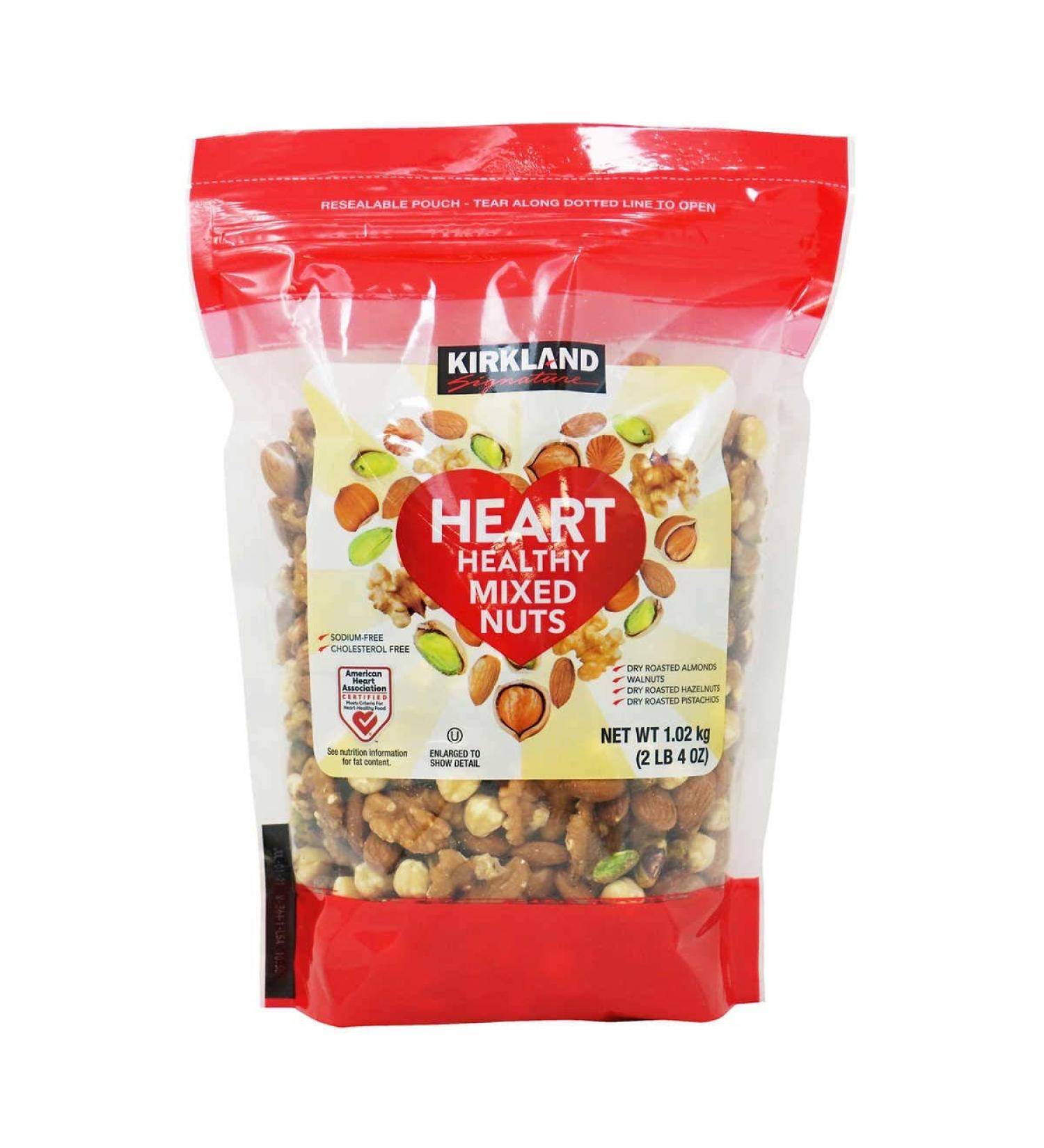 KIRKLAND SIGNATURE Heart Healthy Mixed Nuts, 36 Ounce, 2.25 Pound (Pack of 1)