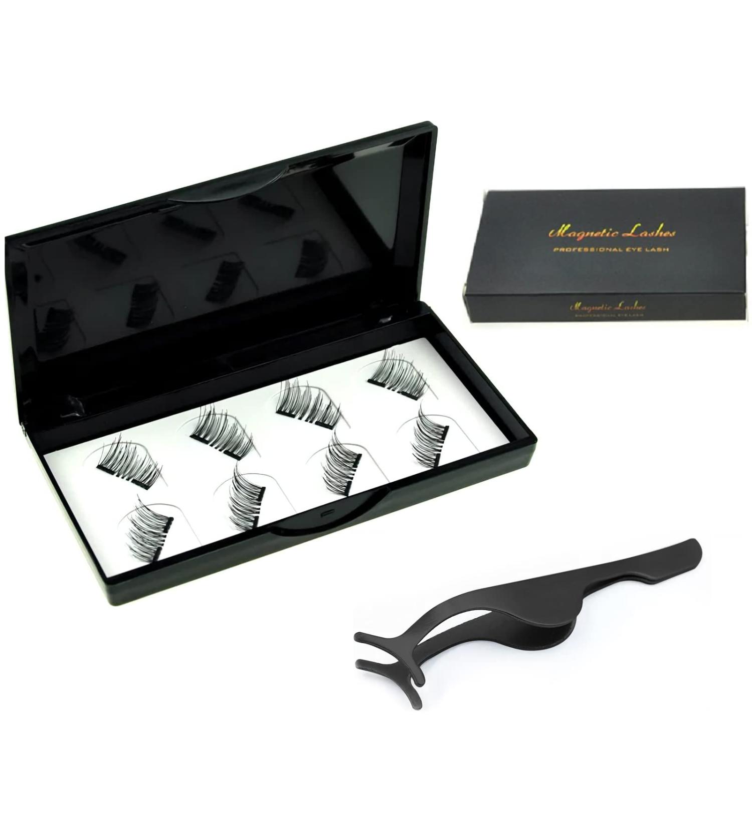3D Reusable Magnetic Eyelashes - Lightweight, Natural Look, Easy to Wear - No Glue Needed! Includes Tweezers - 1 Count - Buy Online on SooperMarket.com