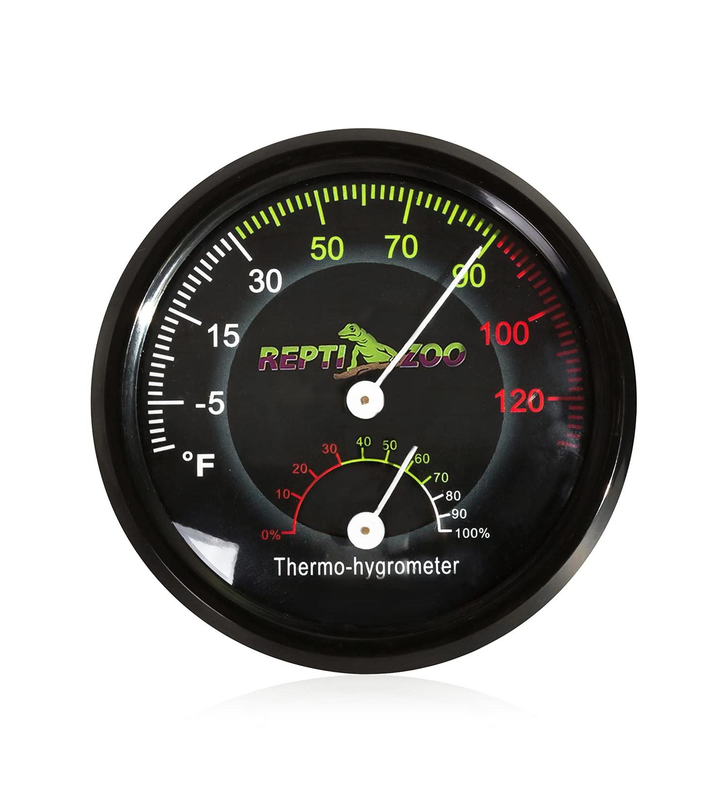 REPTI ZOO Reptile Terrarium Thermometer Hygrometer - Dual Gauges for Pet Rearing Box - Buy Online on SooperMarket.com