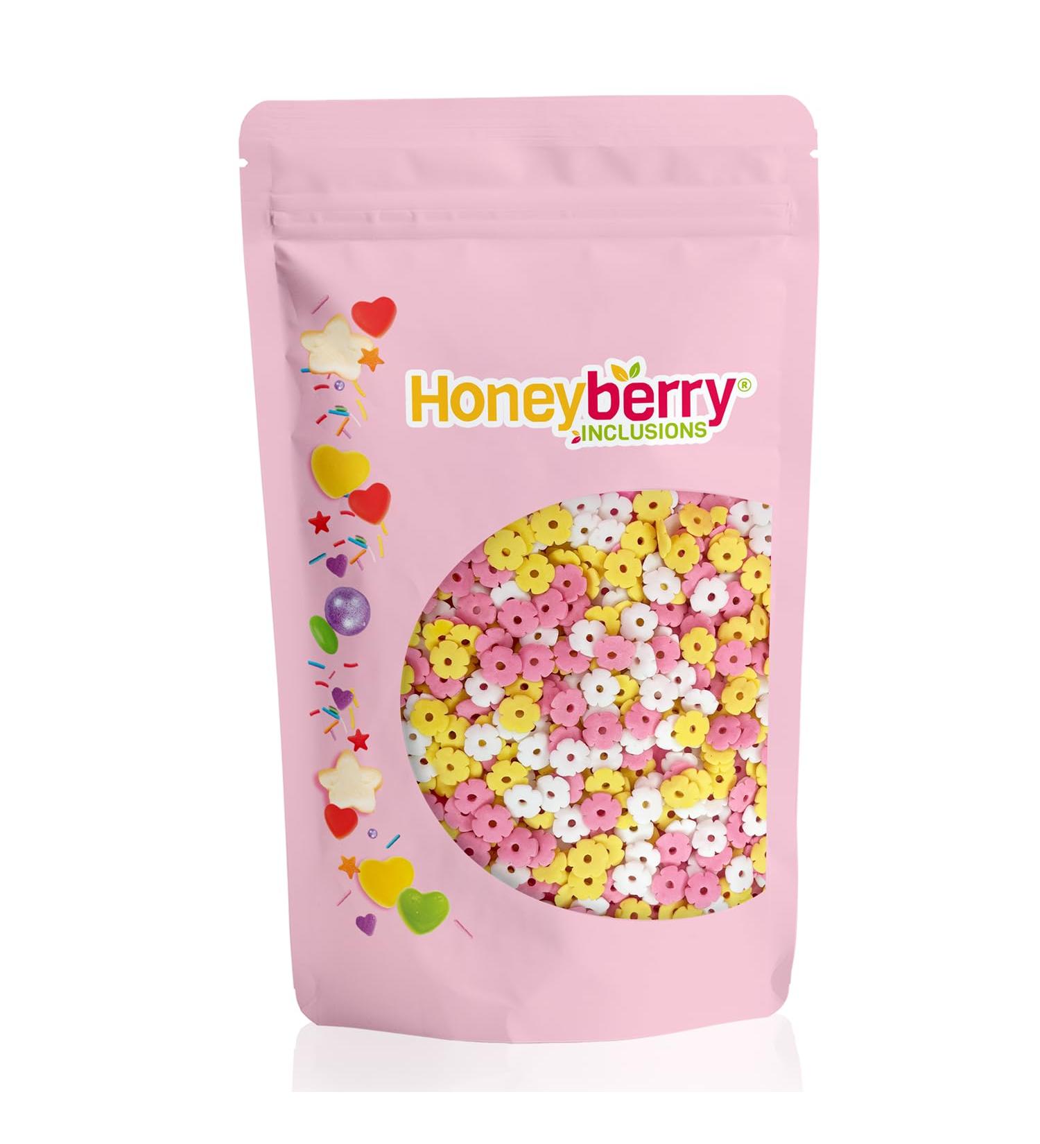 HONEYBERRY INCLUSIONS Mixed Flowers Sprinkles 200g - Premium Edible Flower Shaped Natural Sprinkles for Baking and Decorating - Buy Online on SooperMarket.com