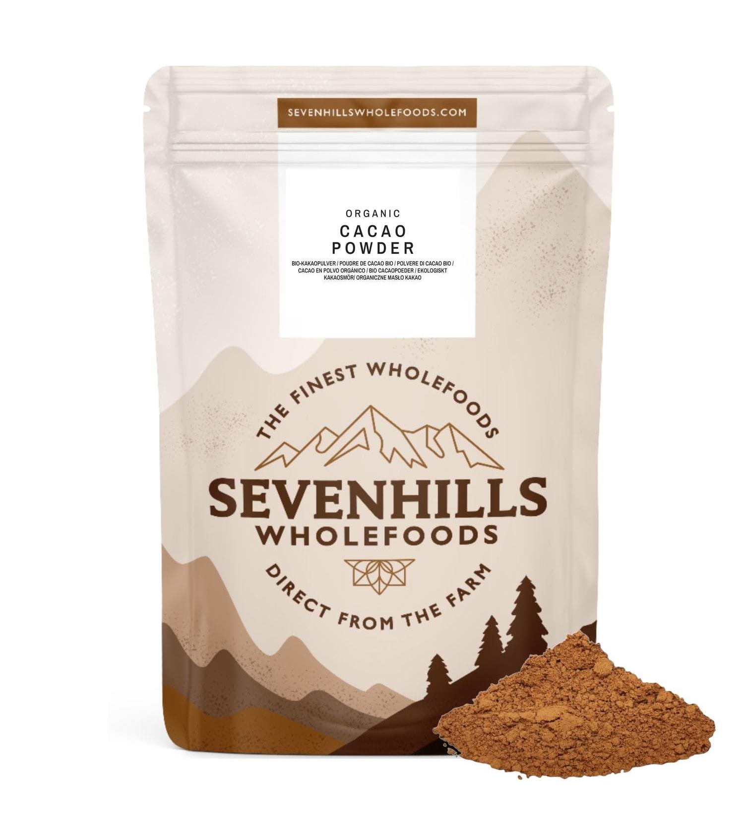 Sevenhills Wholefoods Organic Cacao Powder 1kg - Premium Quality Superfood - Buy Online on SooperMarket.com