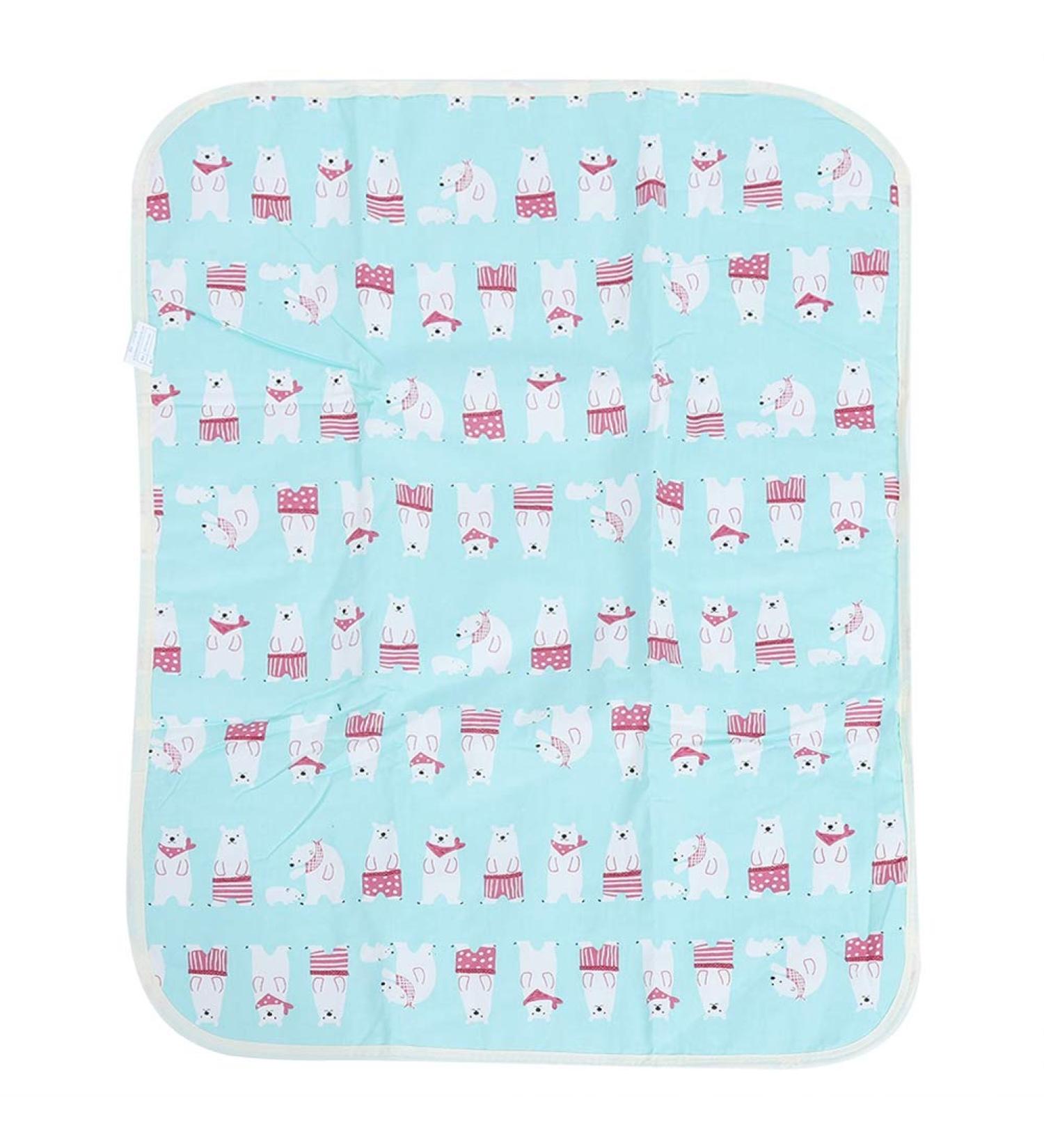 Buy Waterproof Breathable Baby Mattress Wrap - Washable & Reusable Diaper Support for Kids & Adults (Blue) | International Shipping Available - Buy Online on SooperMarket.com