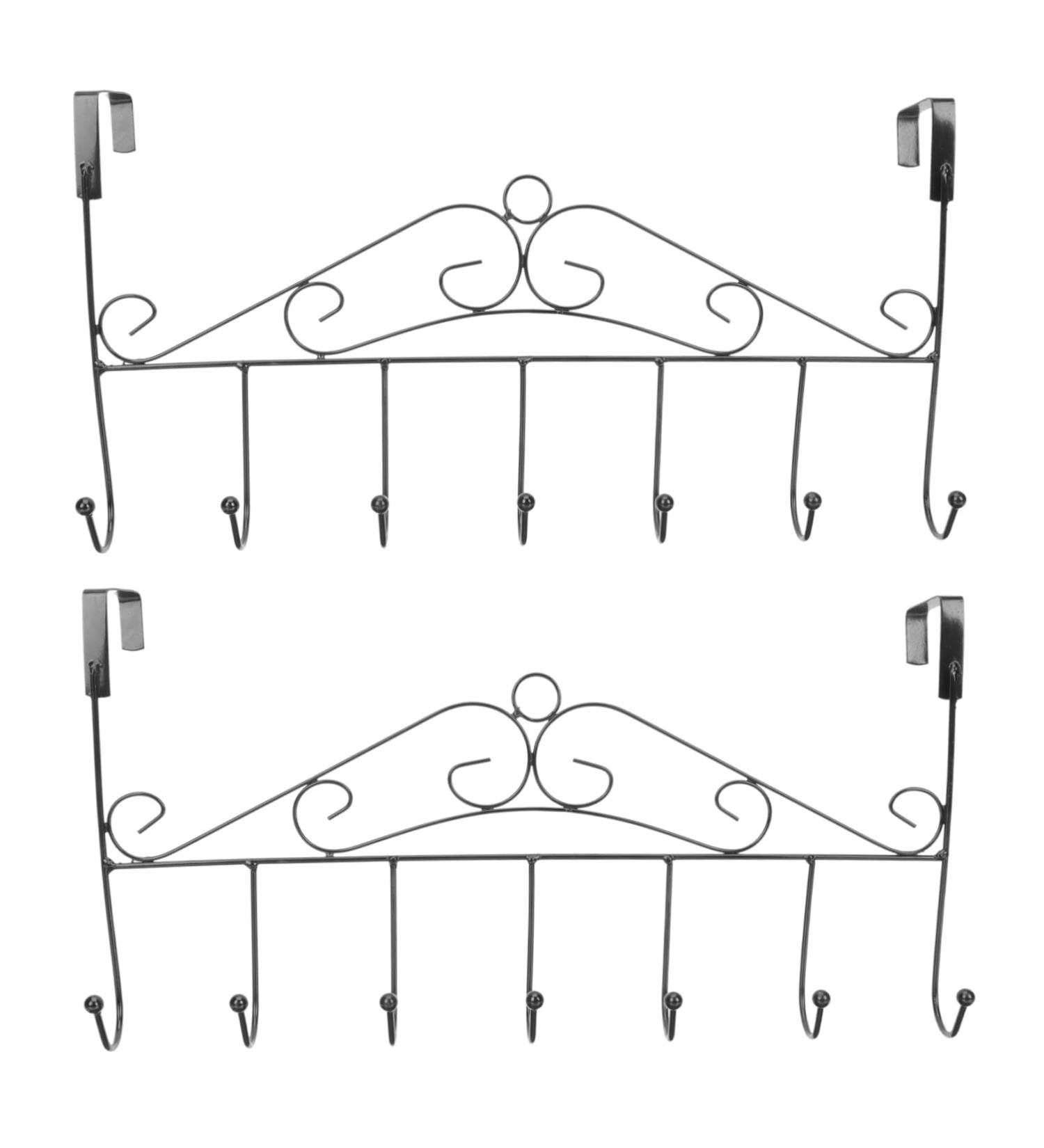 Baluue Clothes Hanger Clothes Rack 2pcs Door Hook Wall Mounted Towel Mounted Coat Hooks Storage Hangers Back Door Hooks Over Towel Holder Coat Hanger - Buy Online on SooperMarket.com