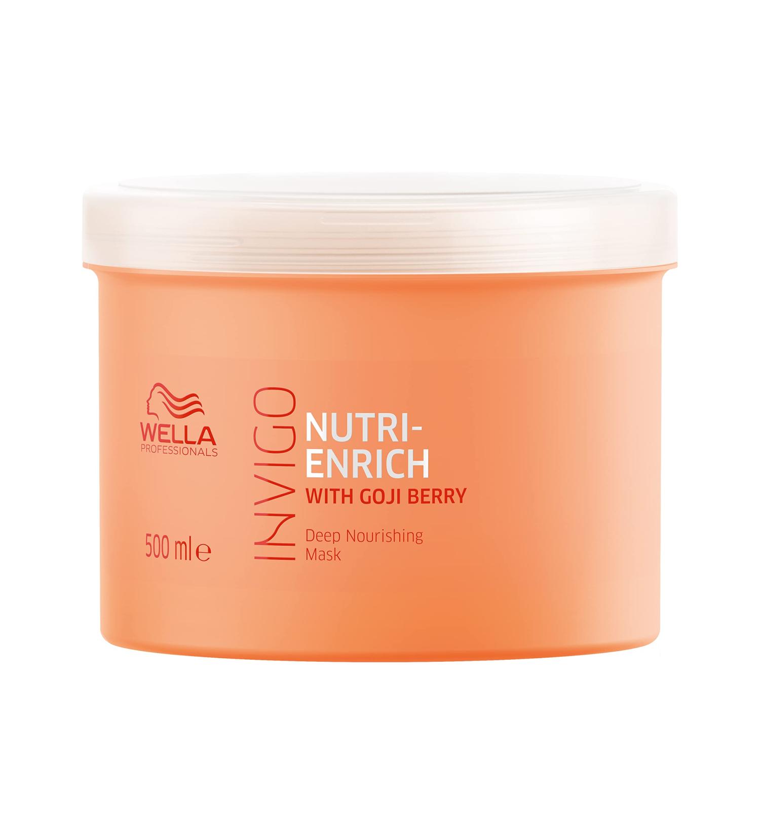 Wella Invigo Nutri-Enrich Deep Nourishing Hair Mask 500ml - Goji Berry Formula - Buy Online on SooperMarket.com