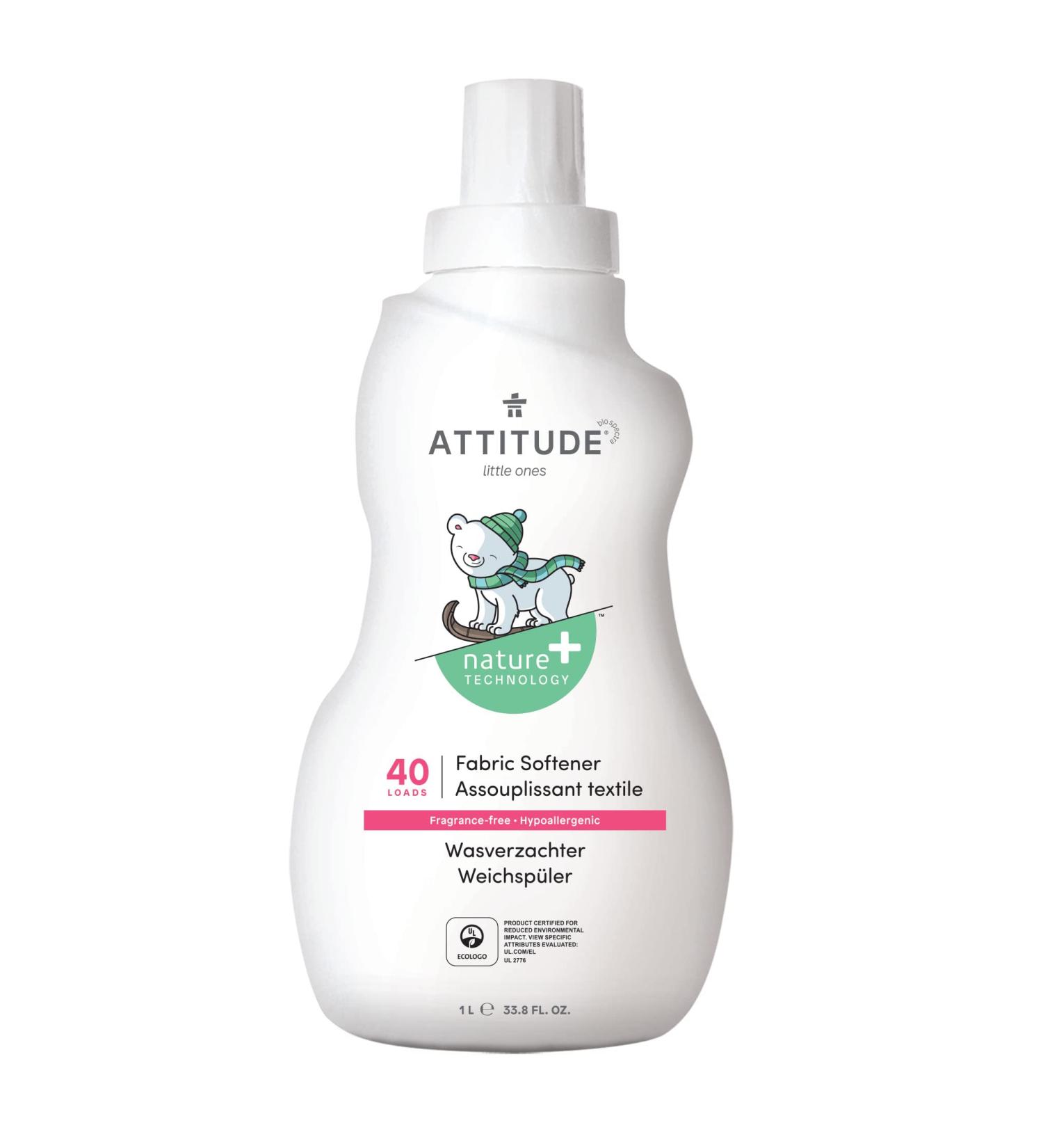 ATTITUDE Baby Fabric Softener 1L Unscented | Plant and Mineral-Based | HE Compatible | Vegan | 40 Loads - Buy Online on SooperMarket.com