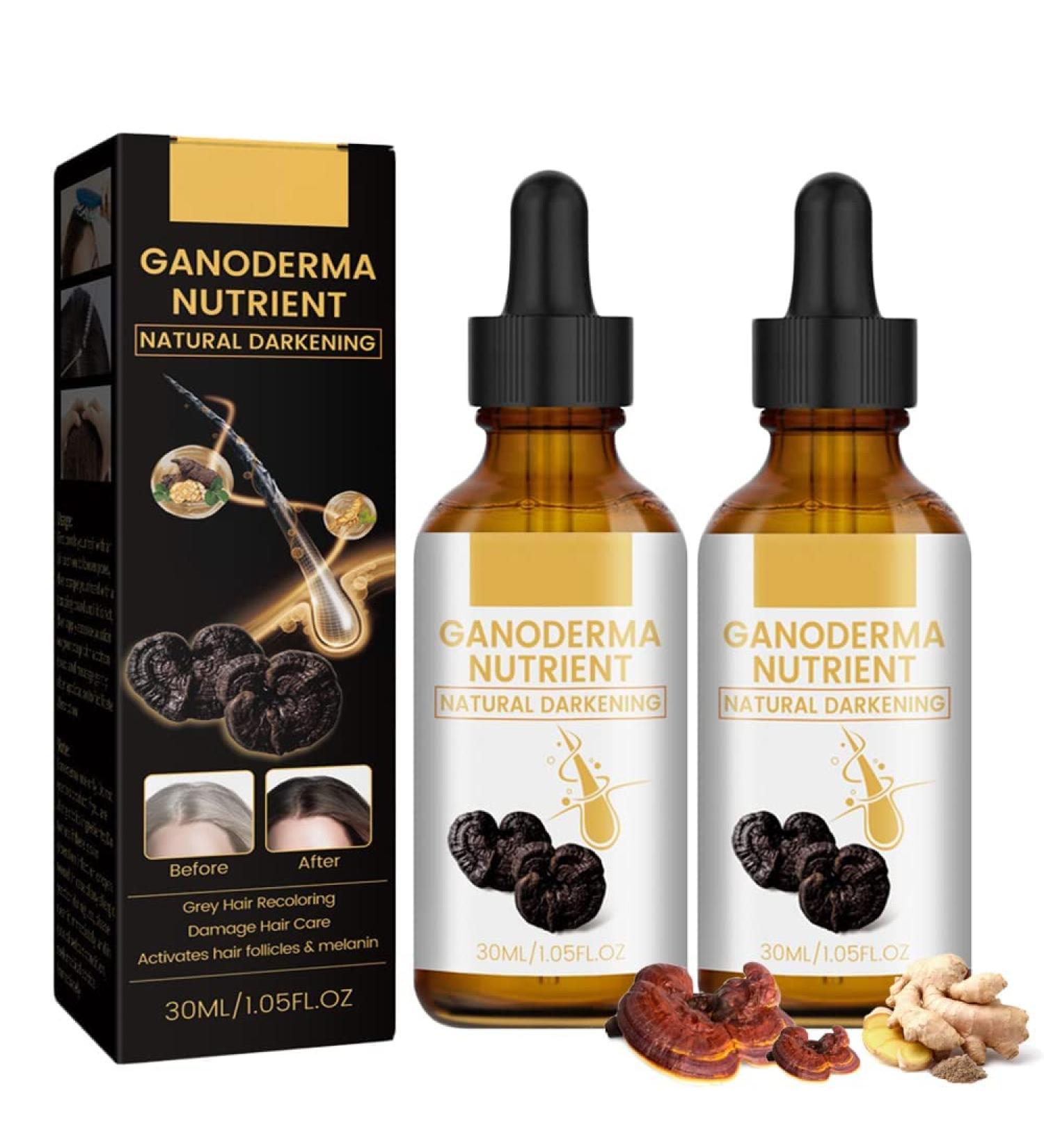 DARKA Pro Anti-Greying Hair Serum with Ganoderma Nutrient - Promotes Healthier, Thicker Hair - 2pcs - Buy Online on SooperMarket.com