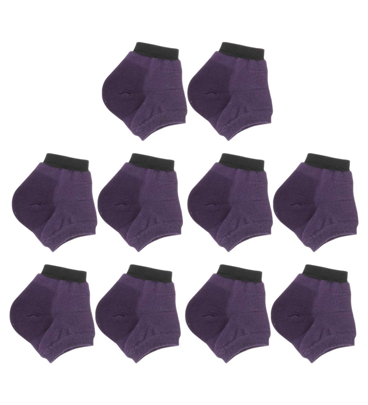 Milists 5 Pairs Moisturizing Gel Spa Socks for Cracked Heels - Heel Protection & Cushion | Slide-Resistant Foot Care - Buy Online on SooperMarket.com