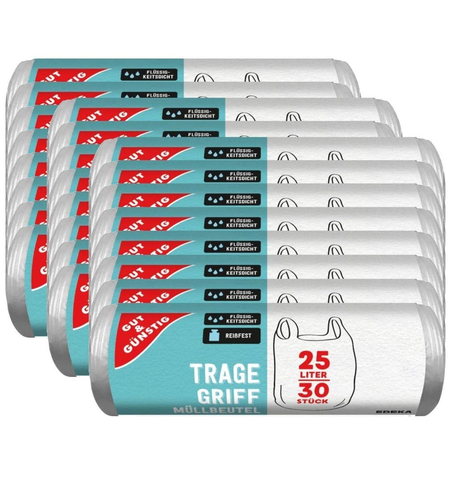 Buy Eco-Friendly 25L Garbage Bags with Handle - Tear-Resistant Liquid-Tight Recyclable | 30 Bags Per Roll 24 Pack - Affordable Shipping Worldwide - Buy Online on SooperMarket.com
