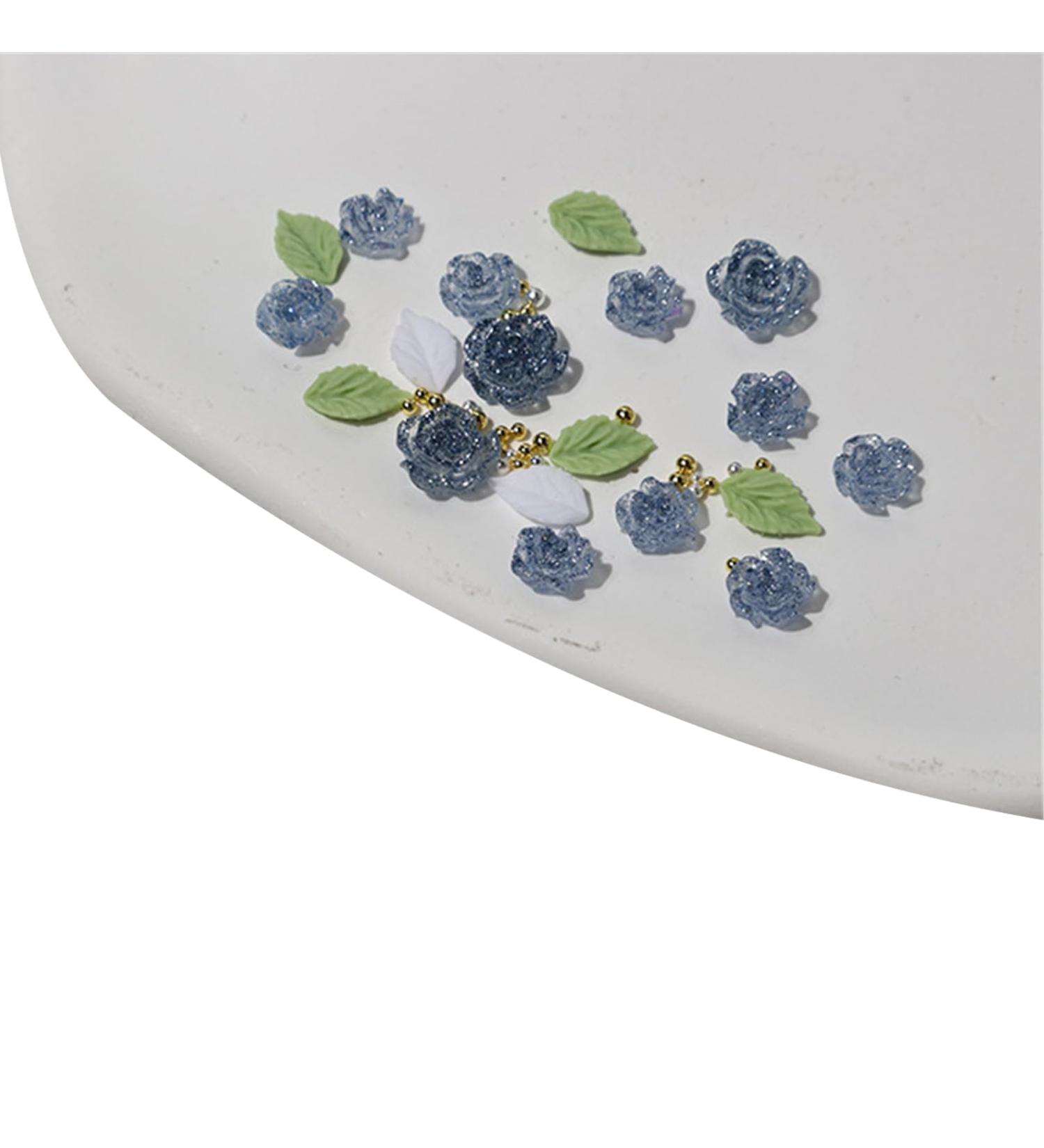 3D Flower Nail Steel Beads Leaf Nails Art Nails Art Decorations Nails Art Supplies for Acrylic Nails 3D Flower Nail Leaf Nails Art Steel Beads Nails Art Decorations - Buy Online on SooperMarket.com