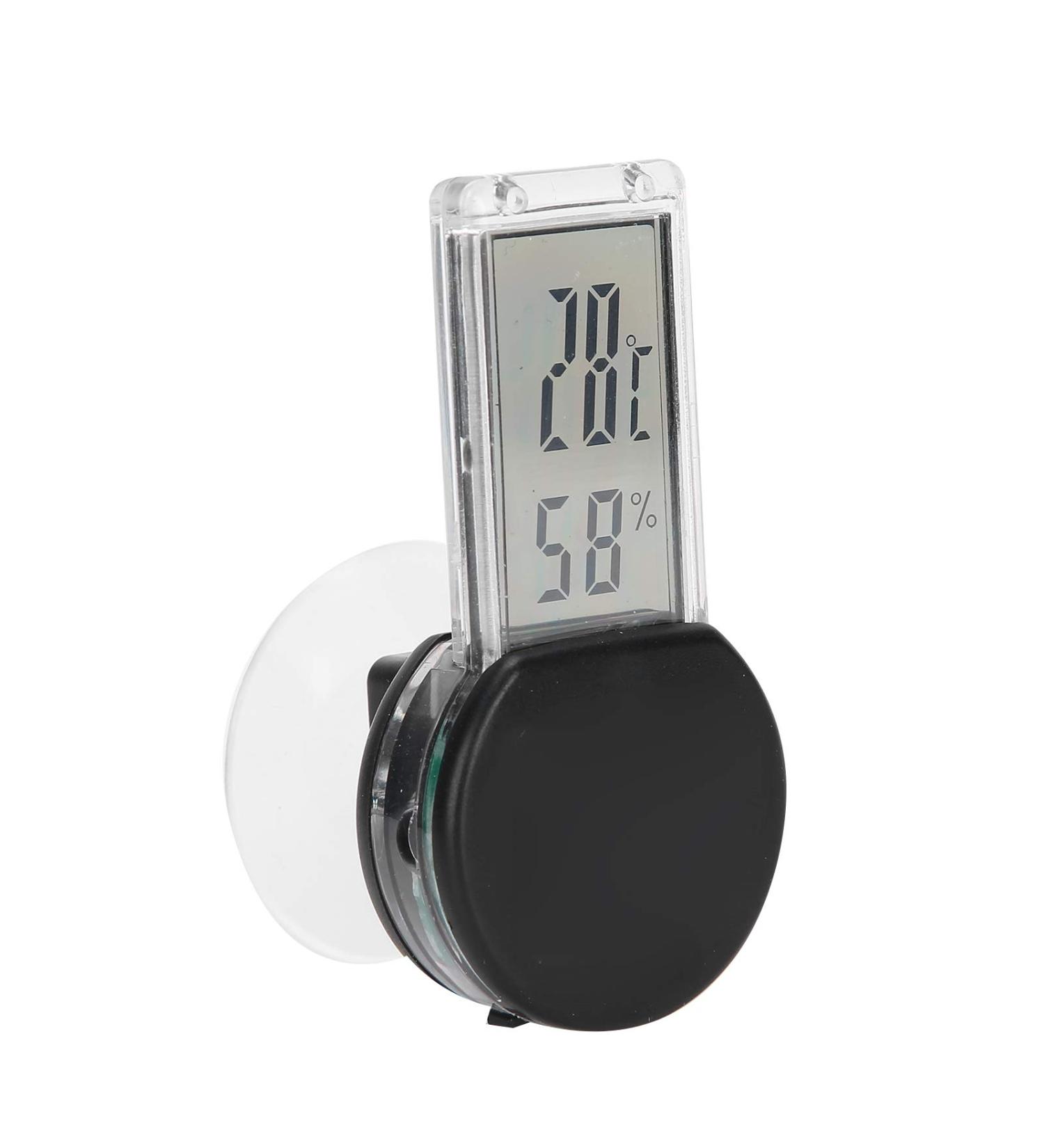 Thermometer Temperature Humidity Gauge Hygrometer Bearded Dragon Tank Accessories Reptile Tank Temperature Gauge Pet Supplies for Home Pet Shop(Black Transparency) - Buy Online on SooperMarket.com