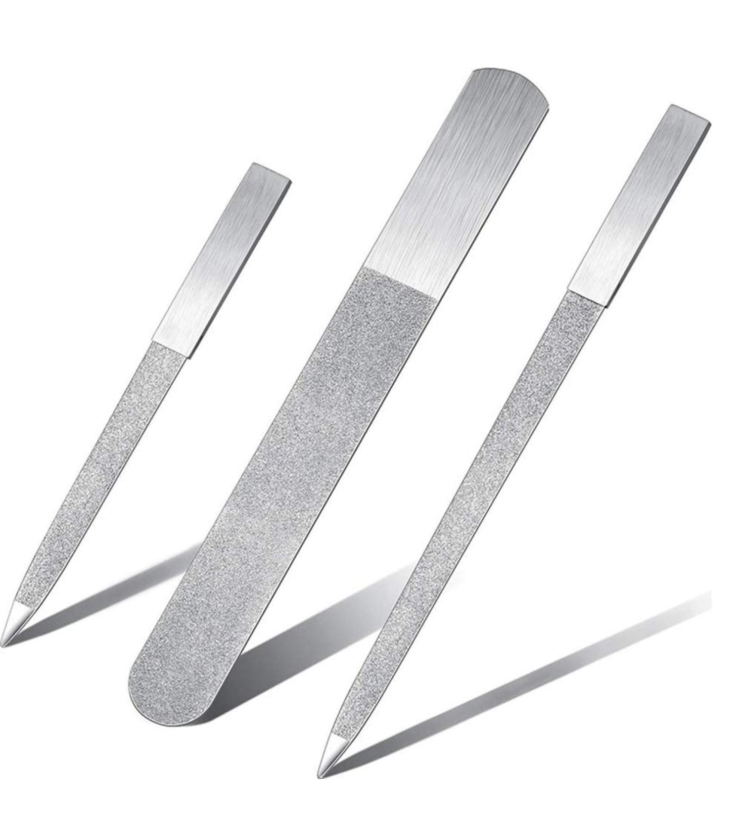Uinfhyknd 3-Piece Nail File Set Double-Sided Nail Files Buffer File Rustproof Nail File Suitable for Family and Travel - Buy Online on SooperMarket.com