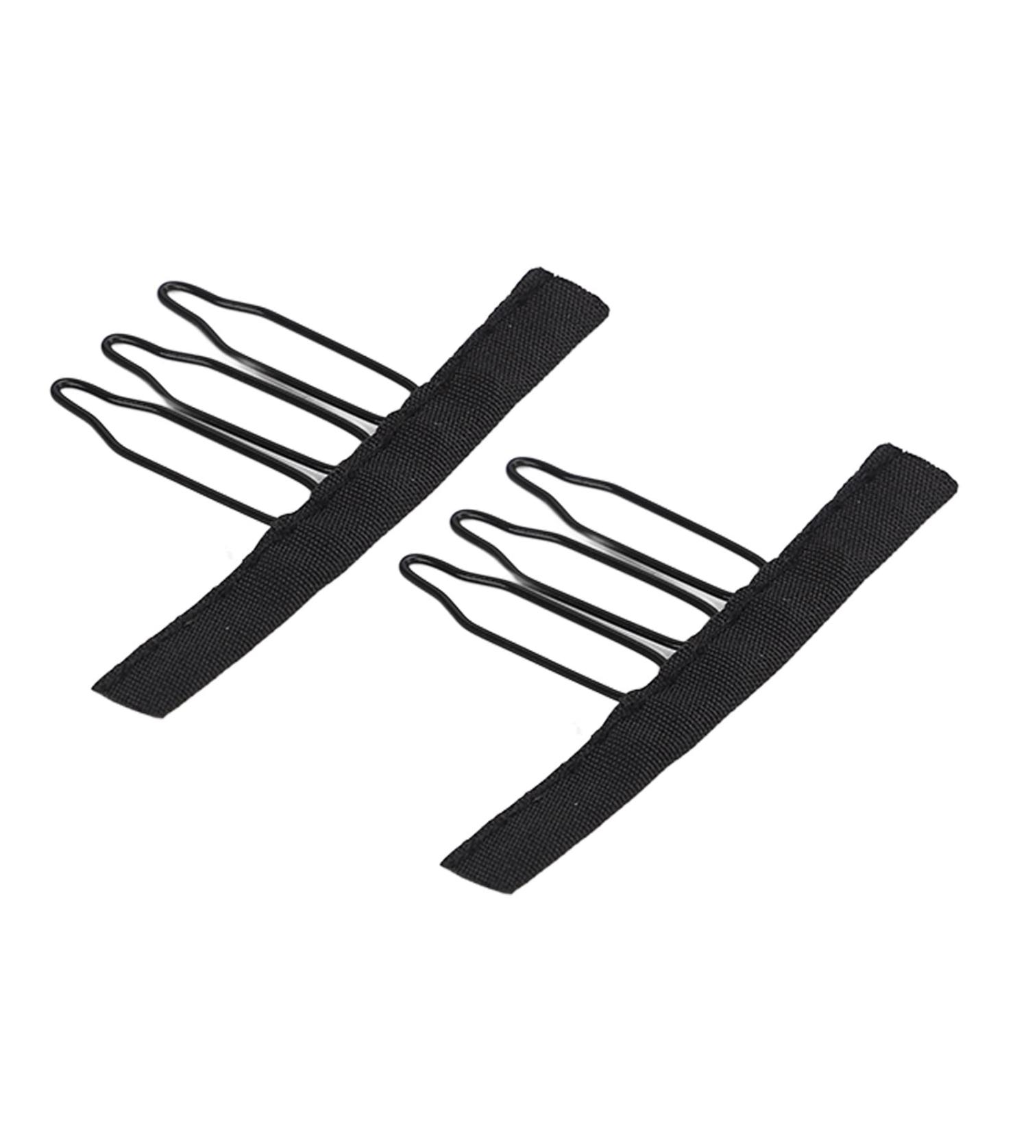 100 Pieces Wig Clips - 3 Teeth Black Stainless Steel Wig Accessories for Hair Parts & Caps - Buy Online on SooperMarket.com