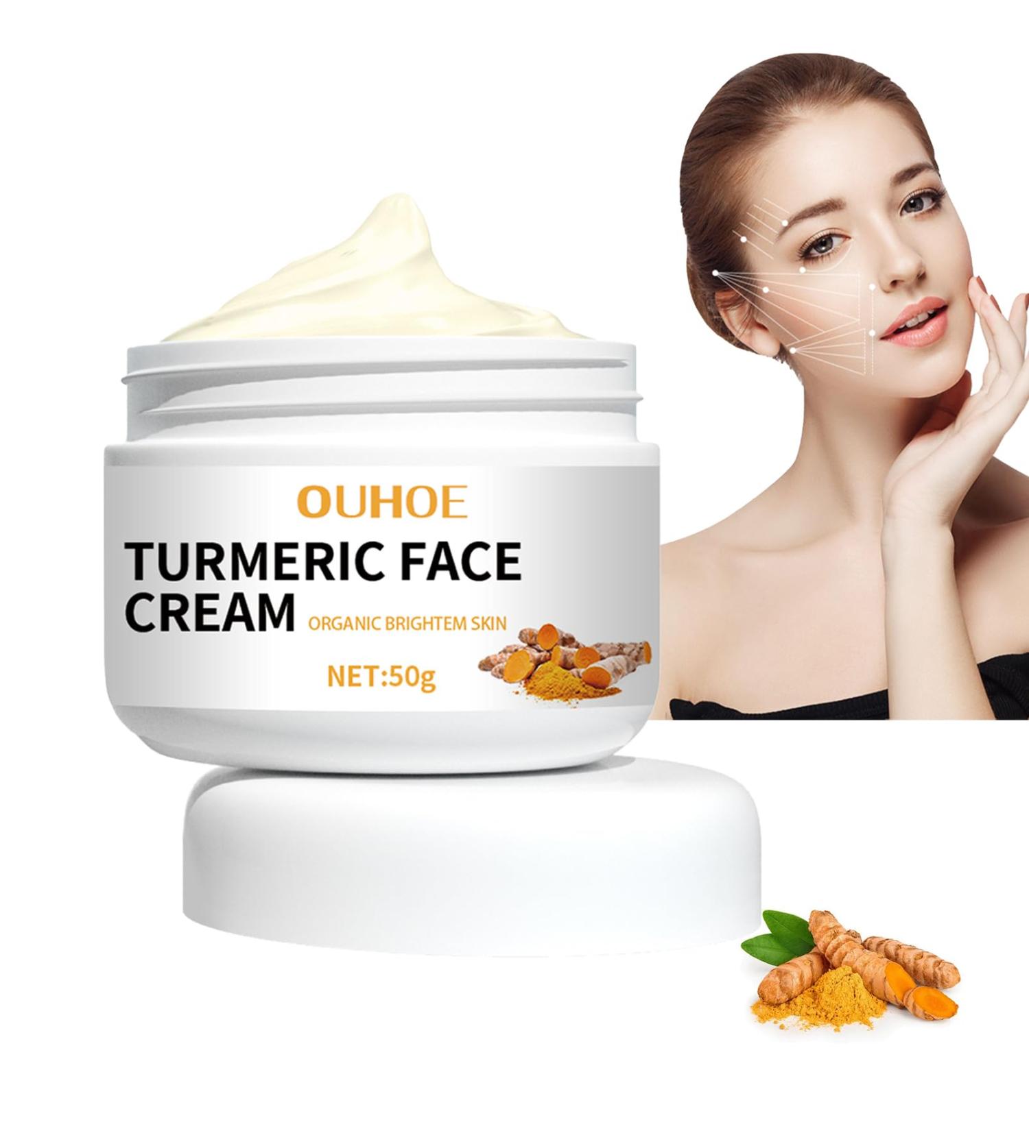 Turmeric Face Cream Face Moisturiser Anti Wrinkle Face Cream Moisturiser Face Women for Hydrating Anti Wrinkles - Fade Fine Lines Spots Hydrating Cream Moisturize & Wrinkles & Skincare - Buy Online on SooperMarket.com