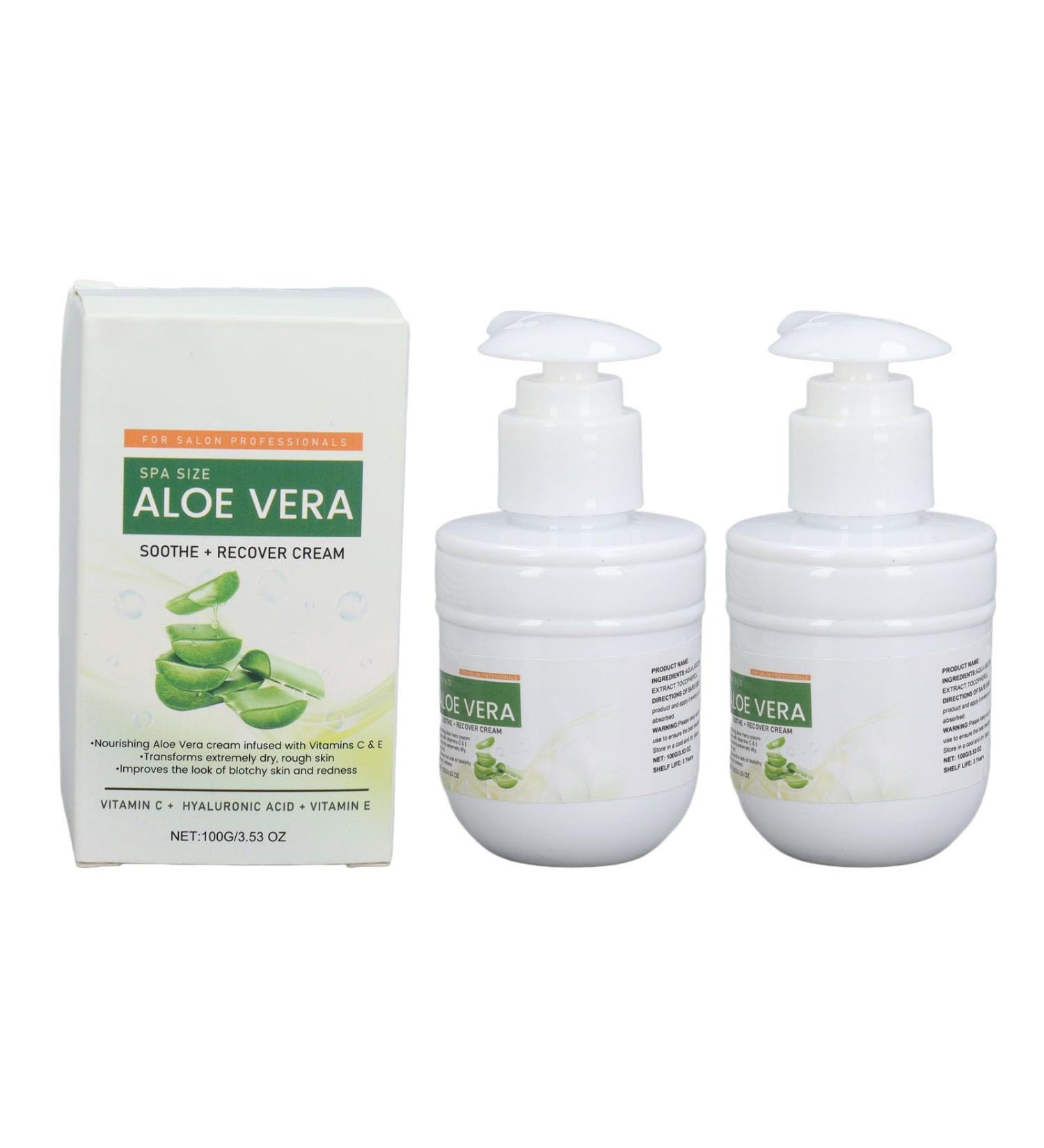 Skin Recovery Cream - Aloe After Sun Repair 100g (2pcs) | Hydrating Nourishing Lightweight Formula for Sunburn Relief & Dull Skin Repair - Buy Online on SooperMarket.com